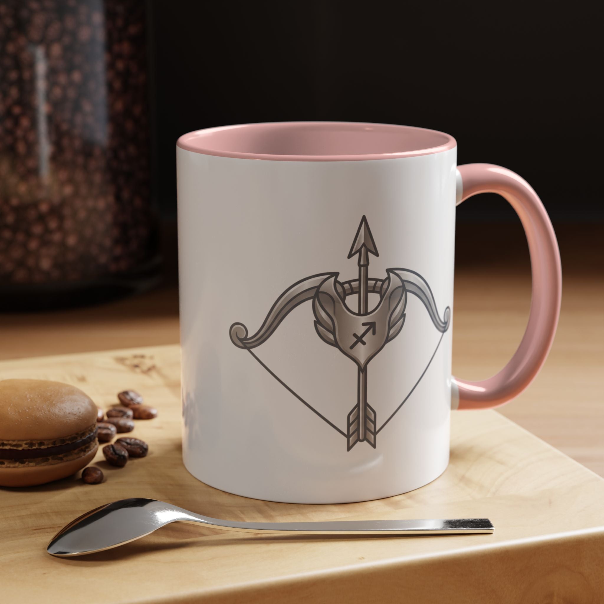 Sagittarius Bow & Arrow Accent Coffee Mug – Zodiac Sagittarius Astrology Gift