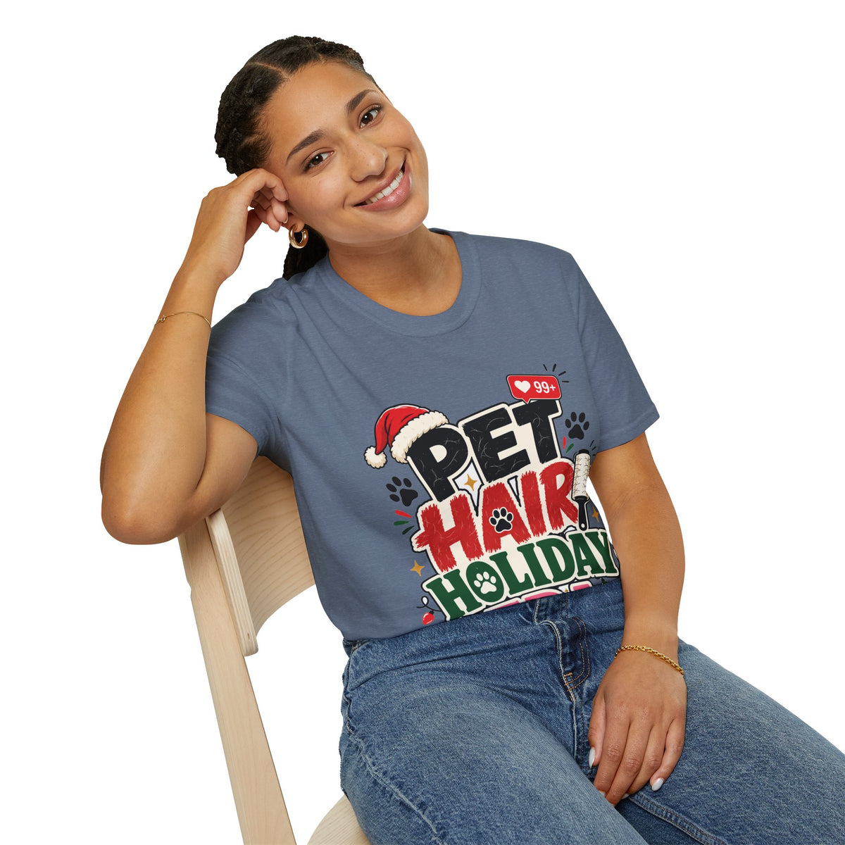 Pet Hair Holiday Tee — Funny Christmas Shirt for Pet Lovers