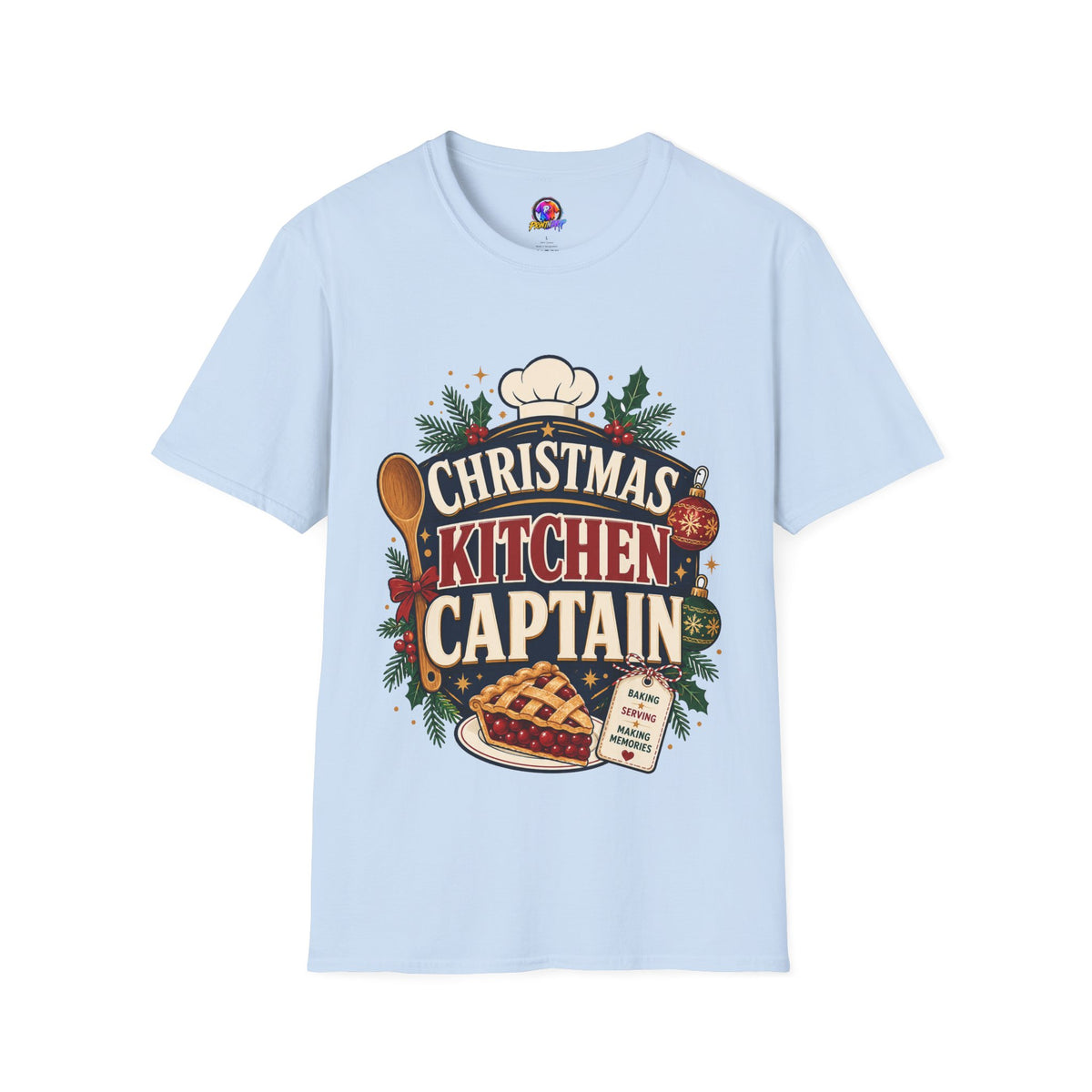 Christmas Kitchen Captain T-Shirt — Festive Holiday Cooking Tee