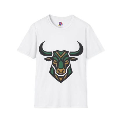 Bull Head Graphic T-Shirt — Tribal Geometric Rodeo Tee