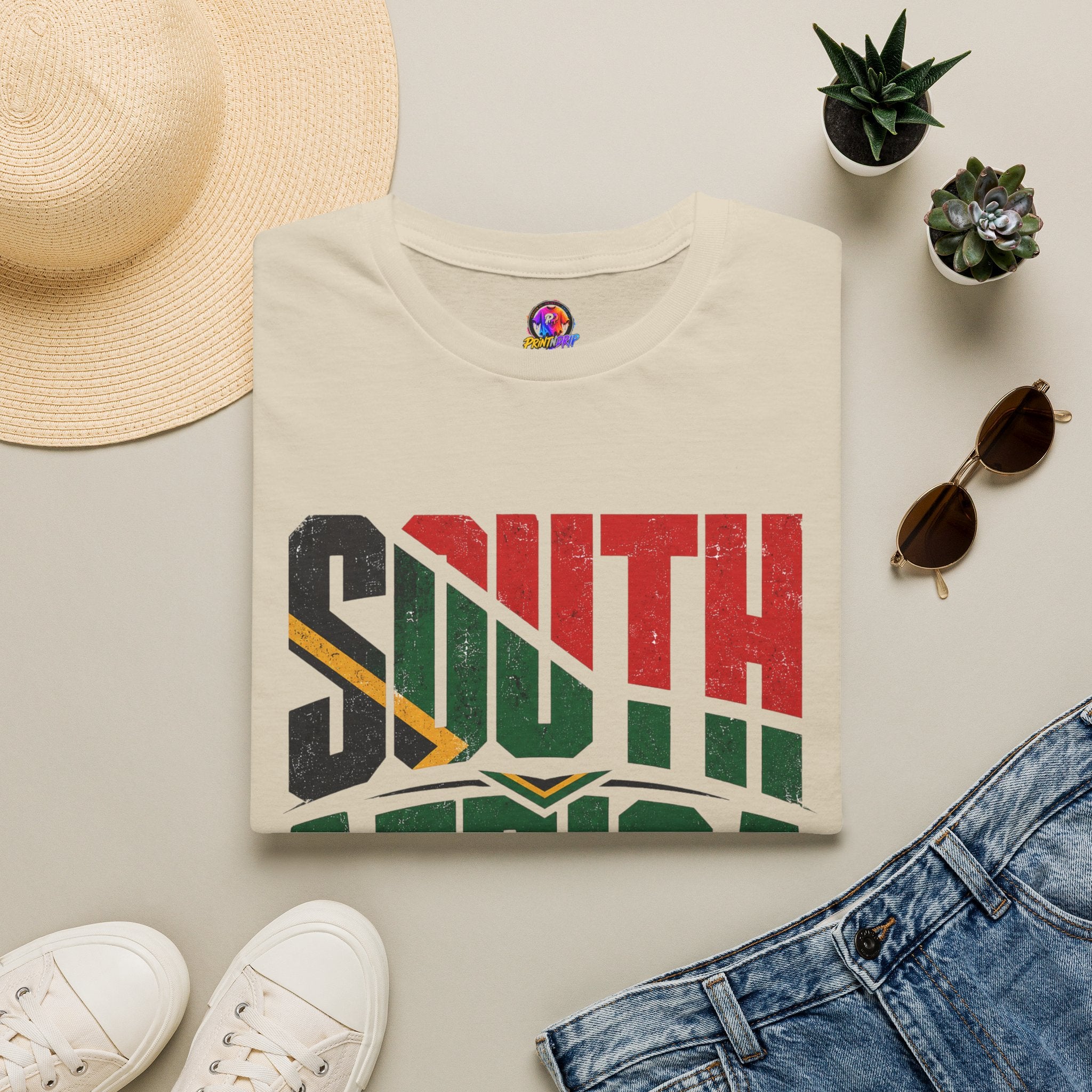 South Africa Soccer T-Shirt — Vintage Flag Football Fan Tee