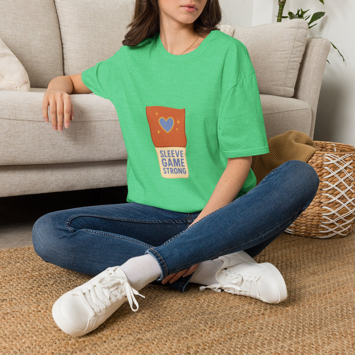 Sleeve Game Strong T-Shirt — Cute Hand-Drawn Sleeve with Heart Graphic - Trending Now - October 2026