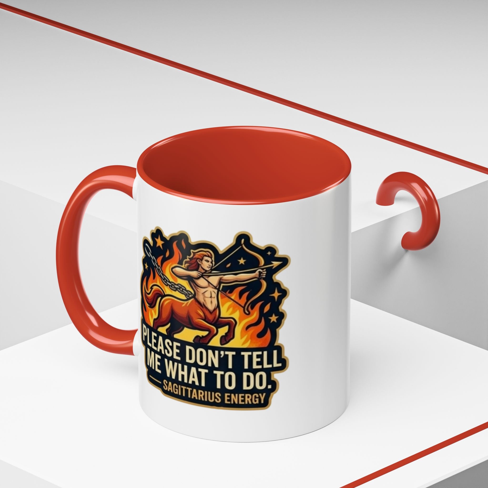 Sagittarius Coffee Mug — "Please Don't Tell Me What To Do" Zodiac Accent Mug (11/15oz)