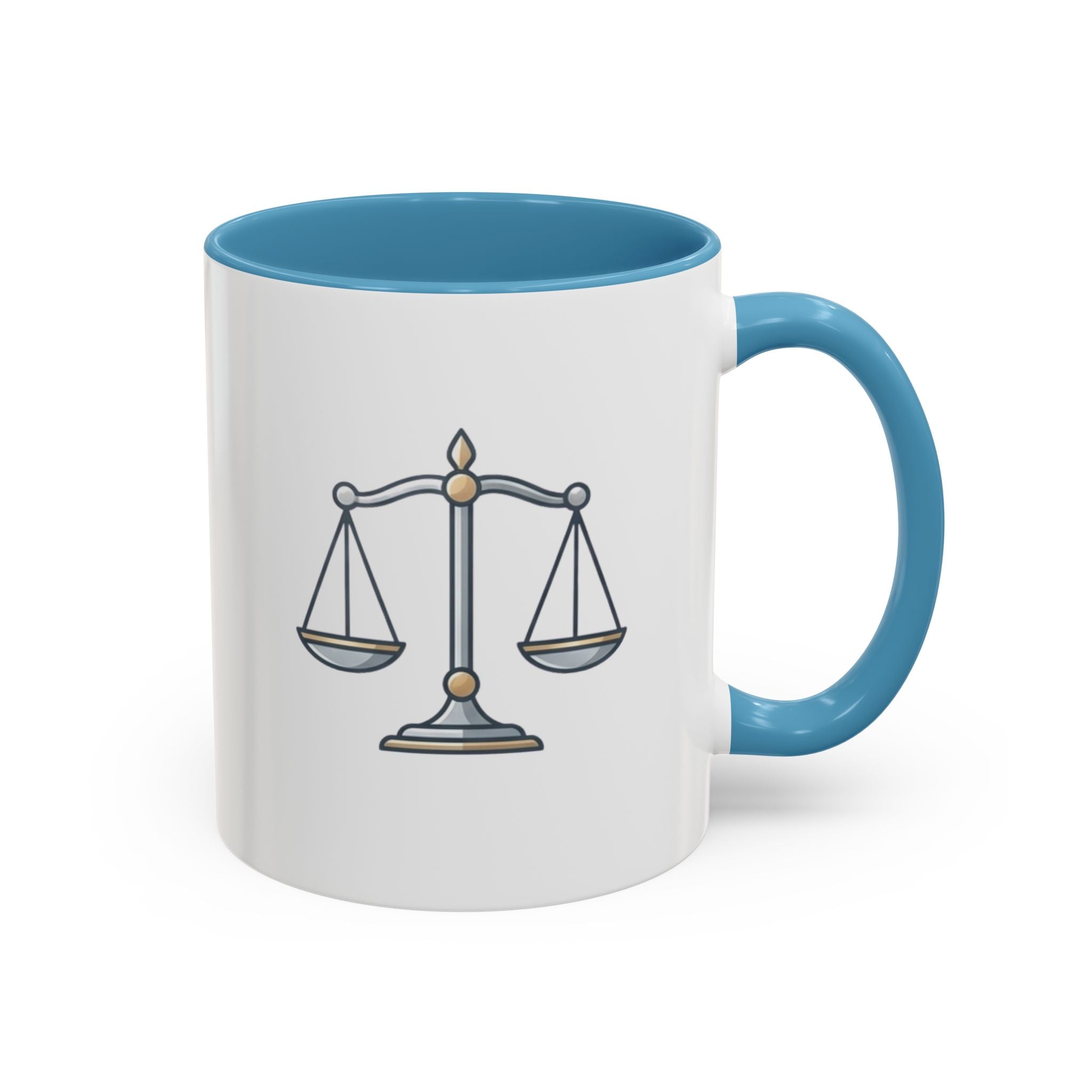 Libra Scales Accent Coffee Mug — Zodiac Libra Horoscope Gift