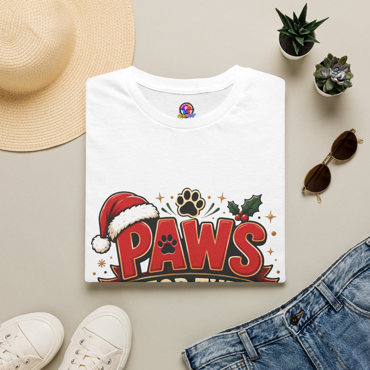 Paws for the Holidays T-Shirt — Festive Christmas Pet Lover Tee