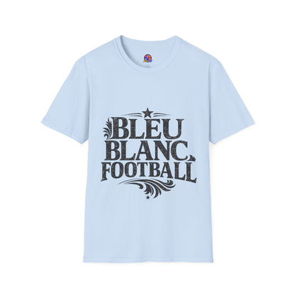 France Bleu Blanc Football T-Shirt — Vintage French Football Tee