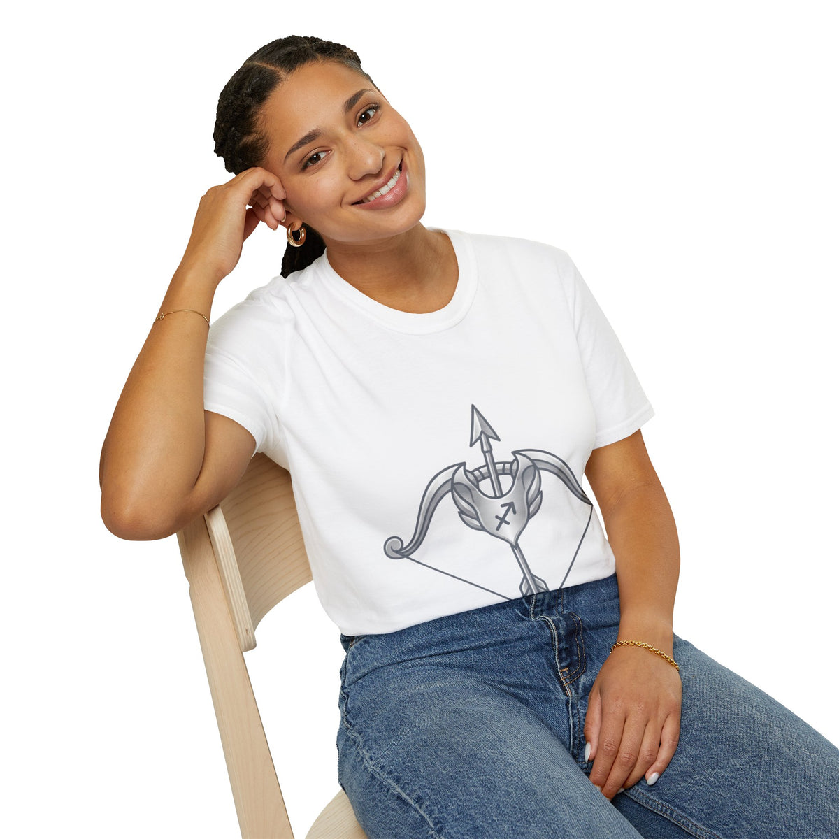 Arrow Heart T-Shirt — Minimal Cupid Bow & Arrow Design