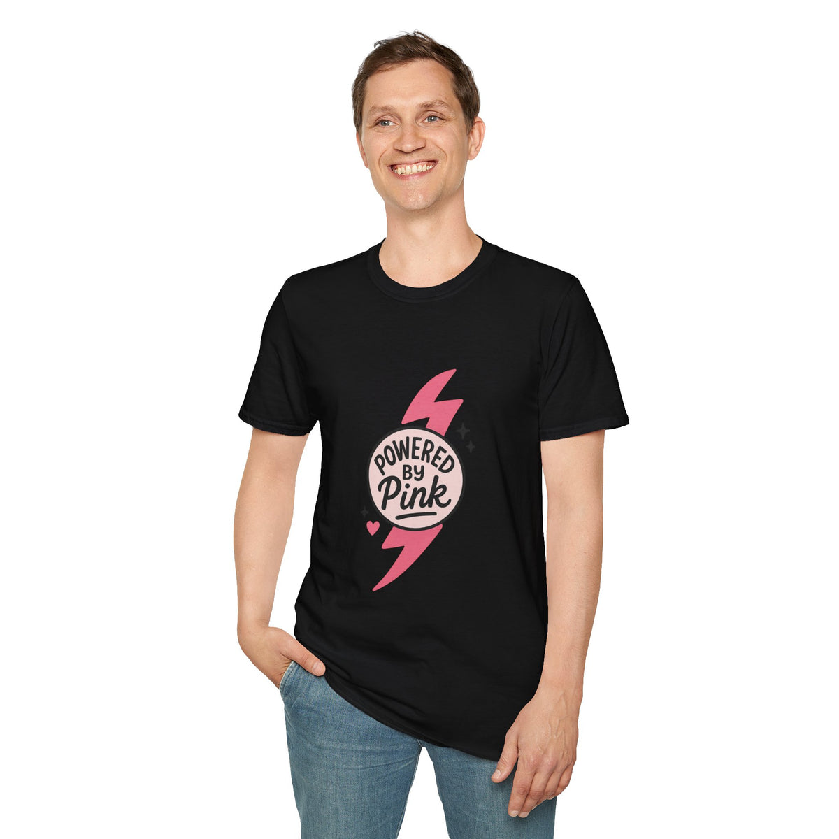 Pink Power Bolt T-Shirt — Flowers in Pink Graphic Tee - Trending Now - October 2026