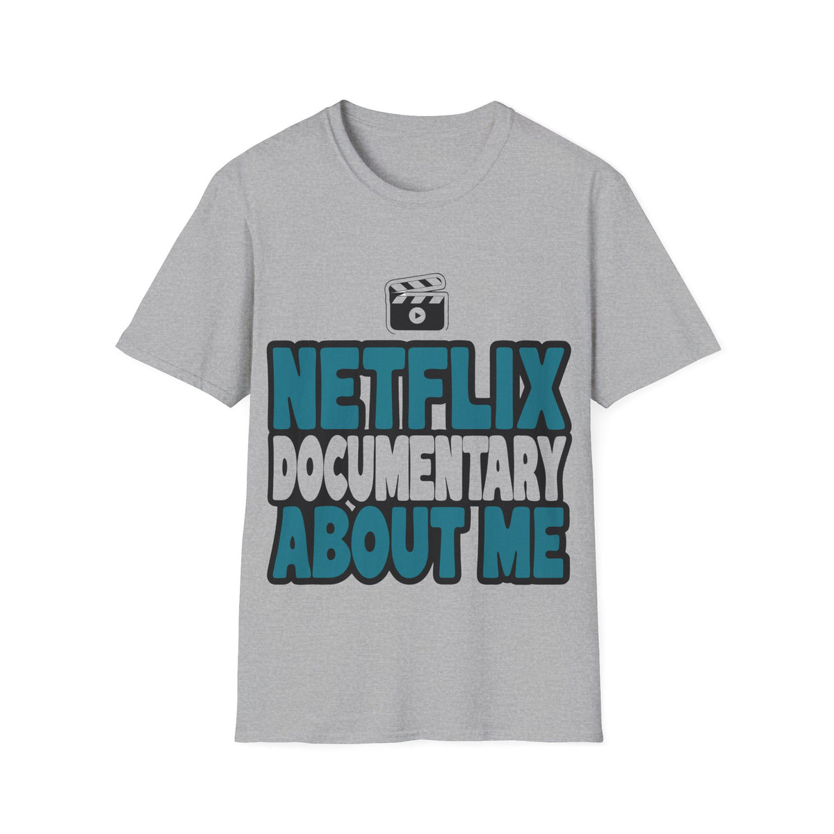 Netflix Documentary About Me Blue Block Bubble Font T-Shirt - Y2K Pop Culture Graphic Tee - Trending Now - September 2026