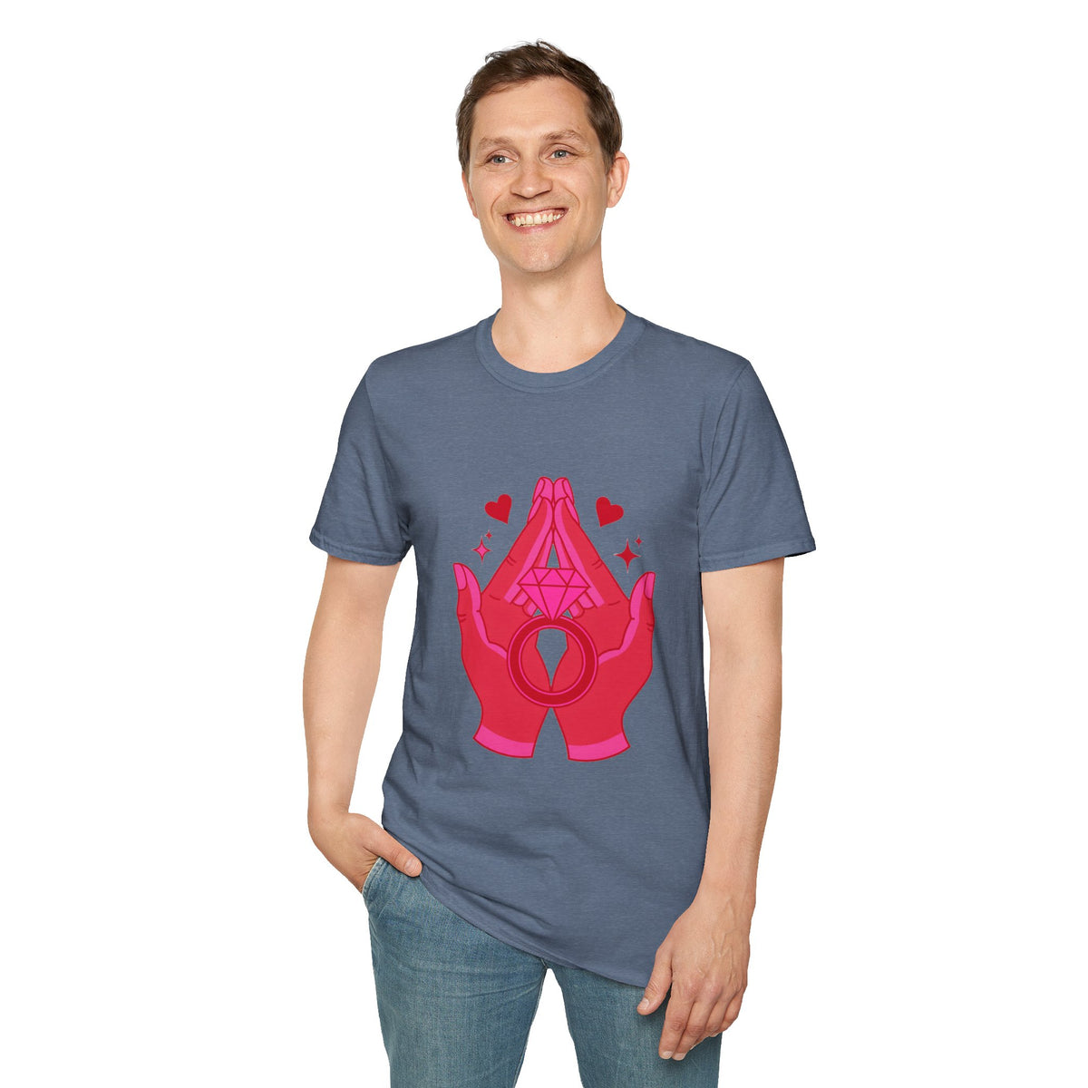 Manifested Hands Graphic T-Shirt — Pink Prayer Hands with Hearts - Trending Now - September 2026