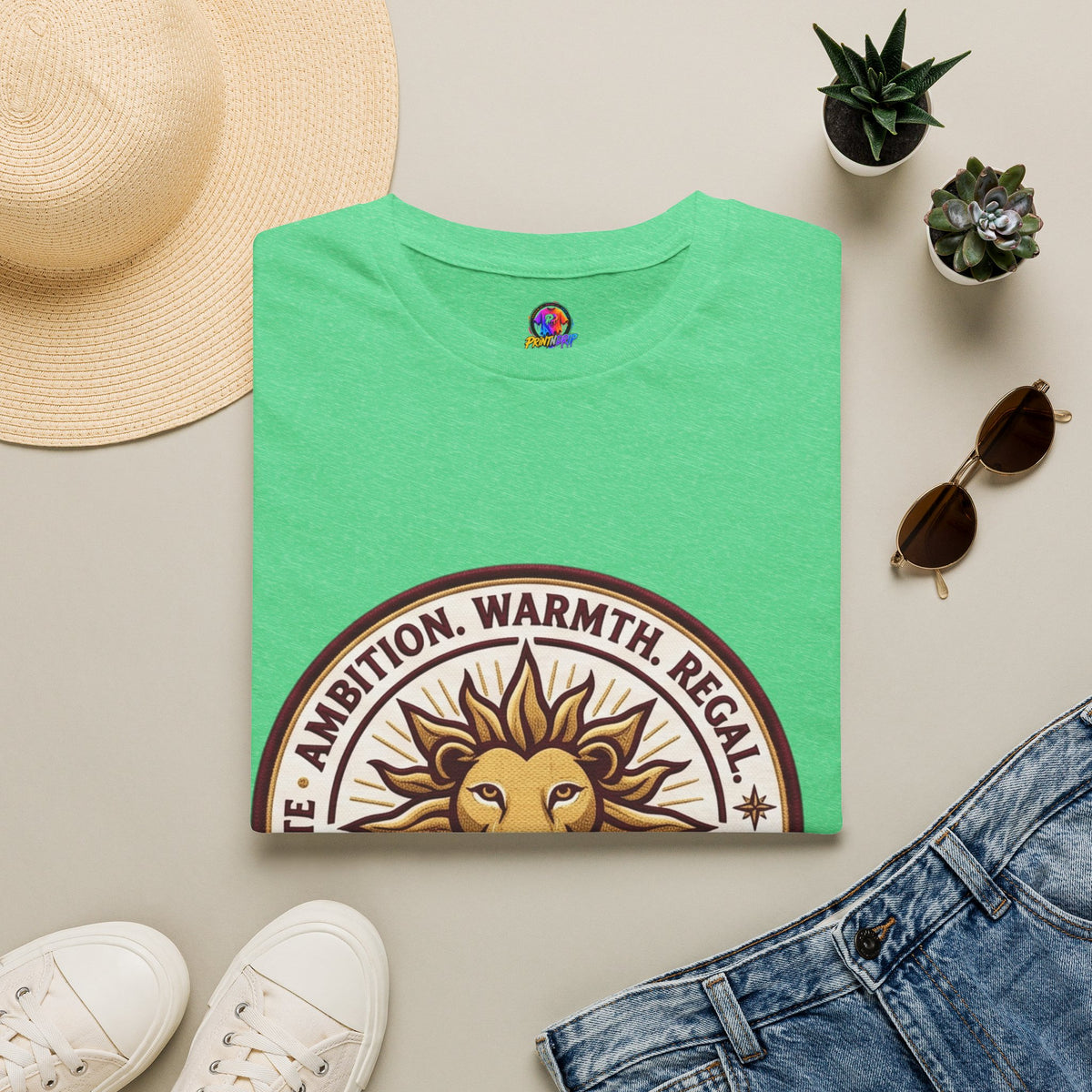 Leo Zodiac Lion T-Shirt — Ambition, Warmth & Regal Pride Graphic Tee
