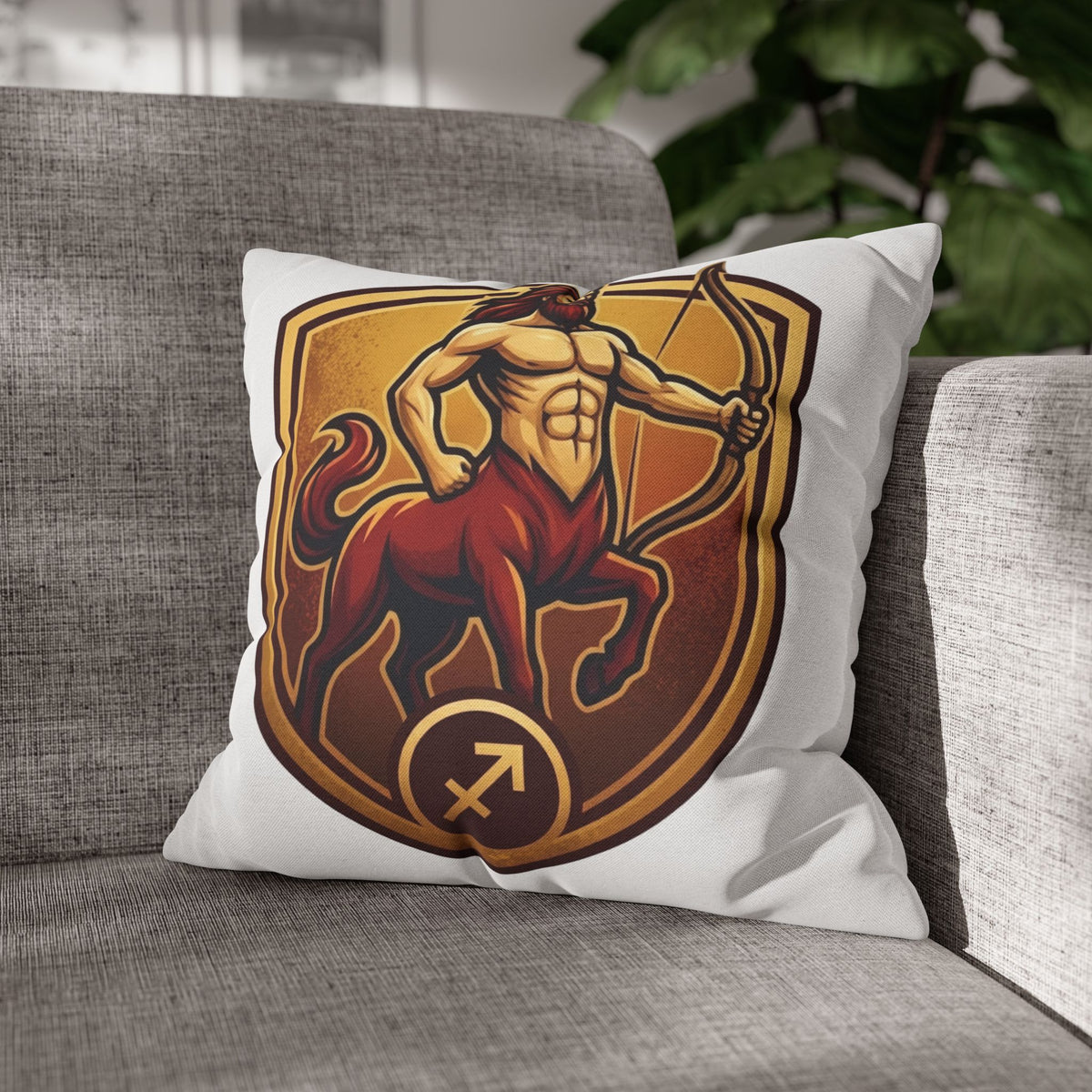 Sagittarius Centaur Zodiac Pillowcase — Archer Constellation Decorative Cushion
