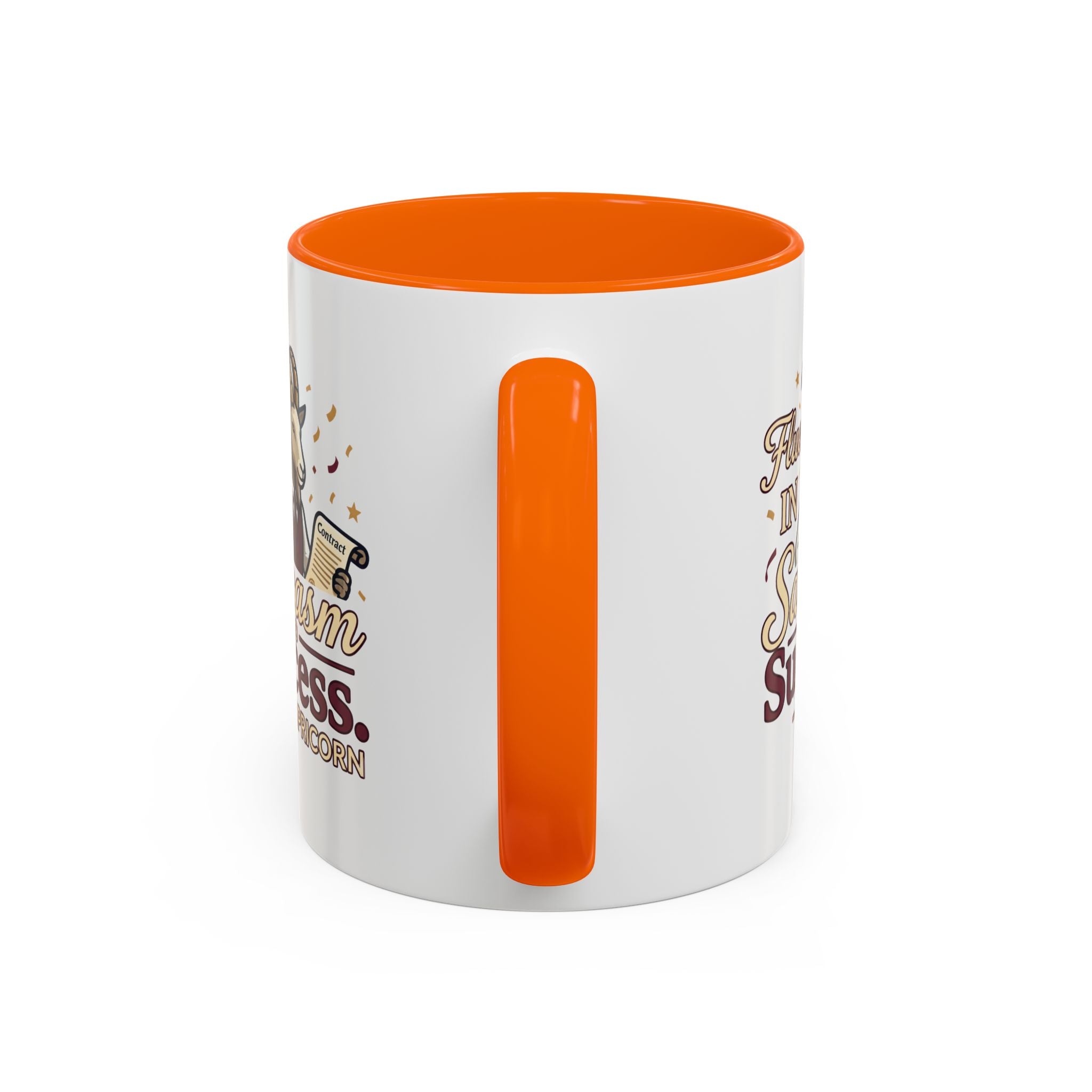 Capricorn Coffee Mug — "Fluent in Sarcasm and Success" Accent Mug