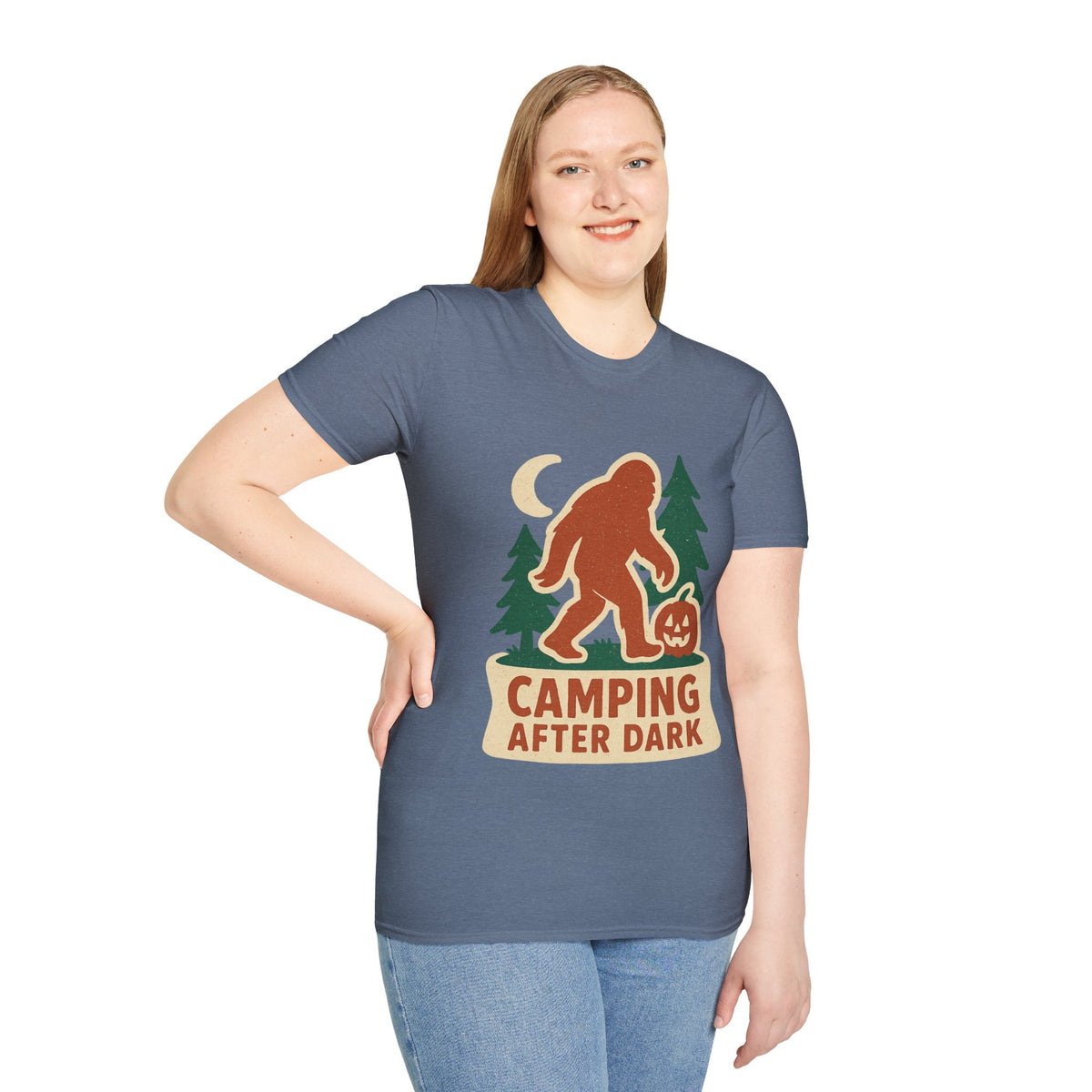 Camping After Dark T‑Shirt — Retro Bigfoot Camp Graphic Tee - Trending Now - August 2026