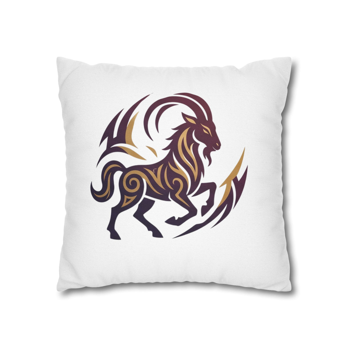 Capricorn Tribal Goat Decorative Pillowcase — Zodiac Accent Pillow