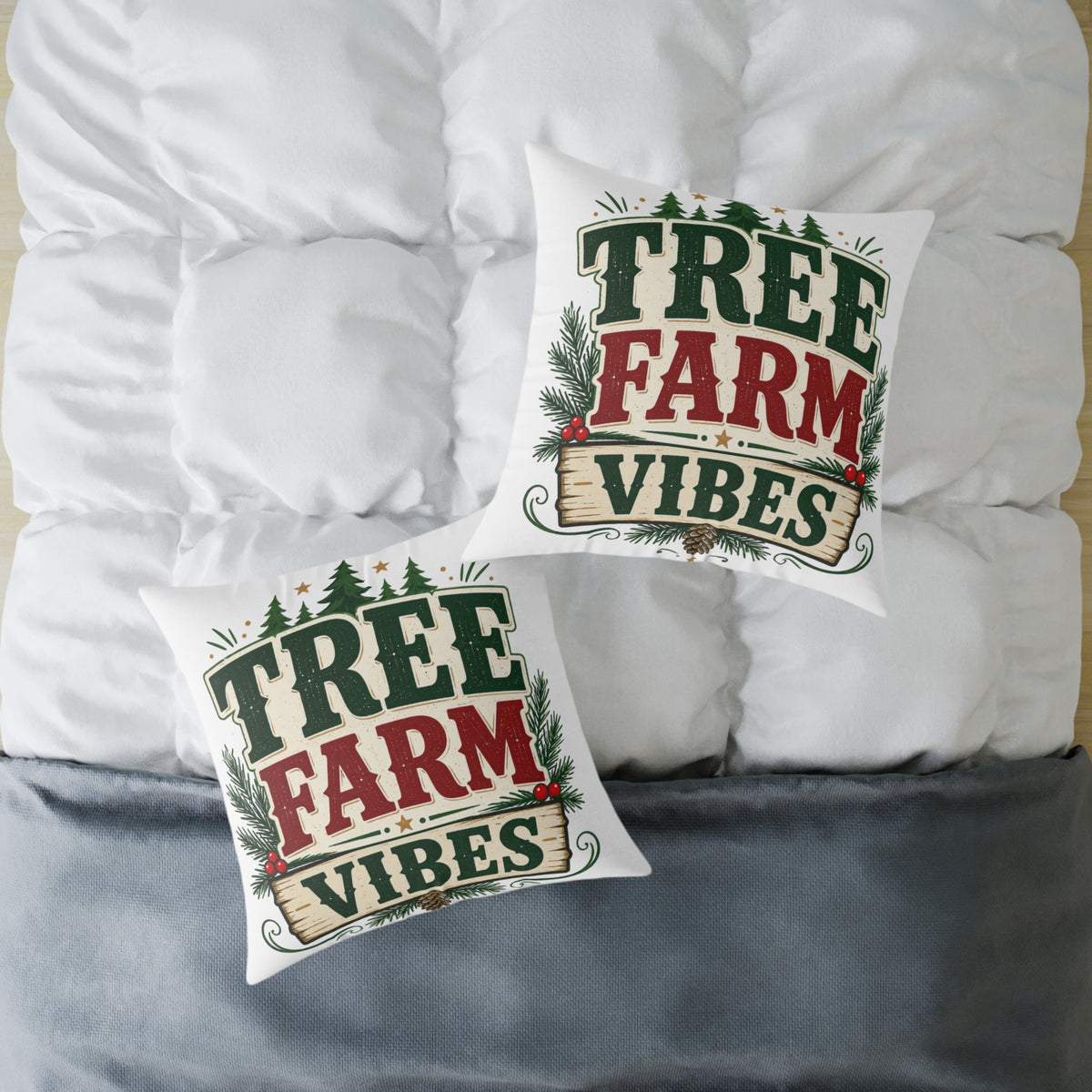 Christmas Tree Farm Vibes Pillow