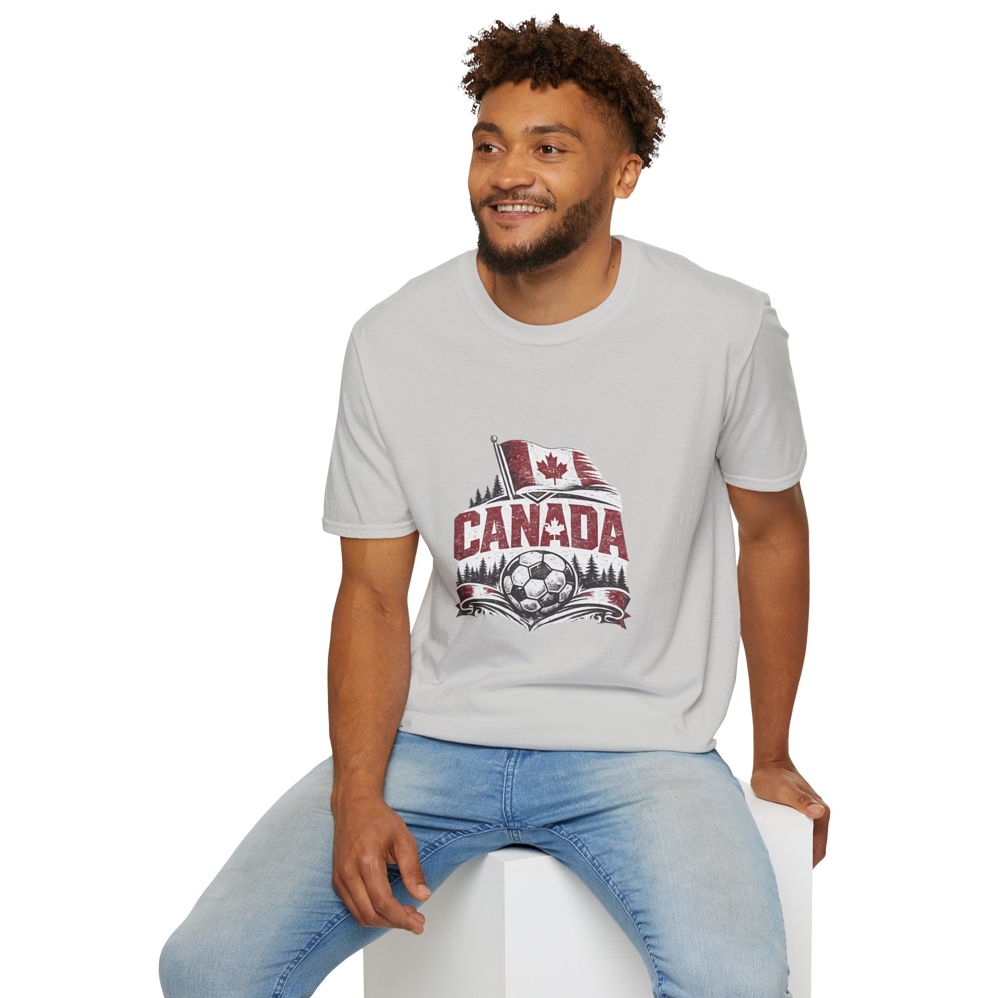 Canada Soccer T-Shirt – Vintage Maple Leaf Flag & Crest