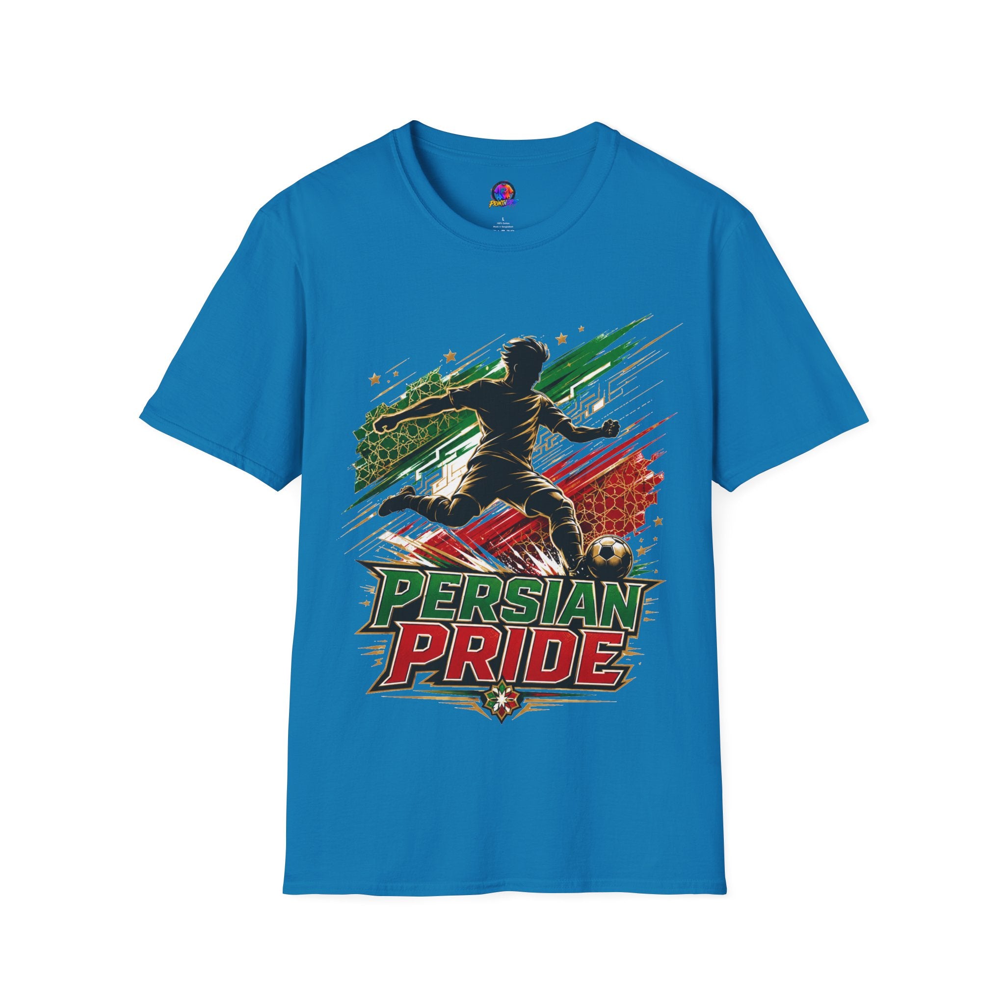 Iran Persian Pride Soccer Tee — Iranian Football Fan T-Shirt