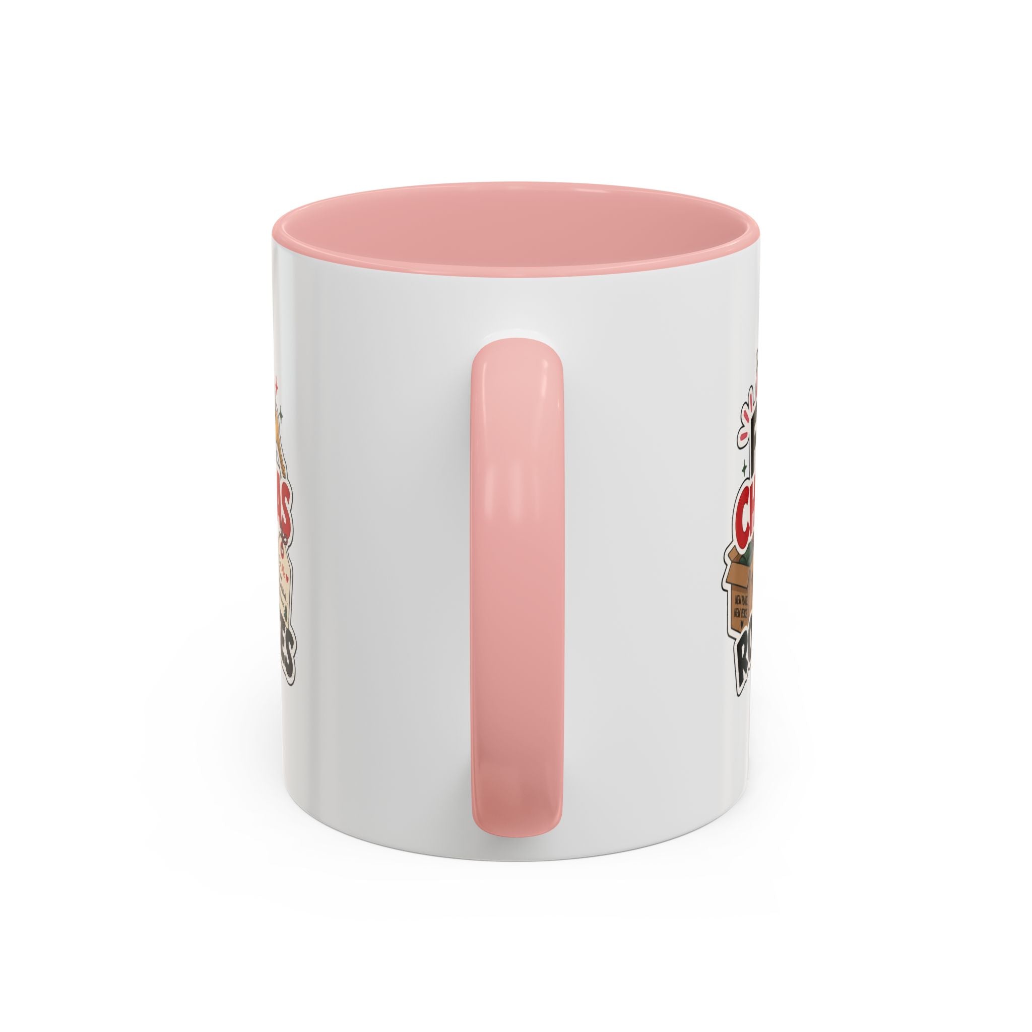 Modern Day Christmas First Christmas No Roommates Accent Coffee Mug — Funny Holiday Gift for New Homeowners & Dorm Residents