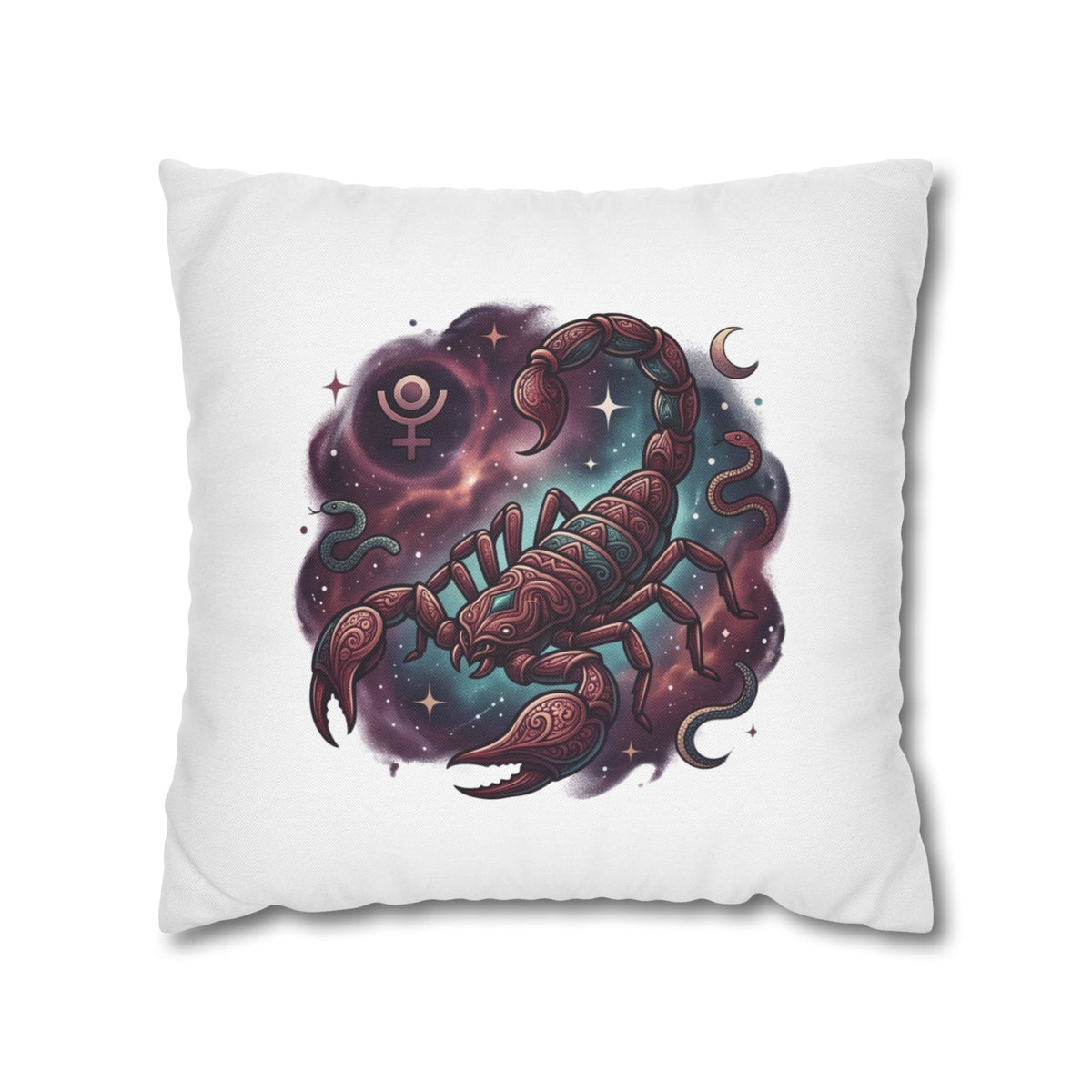 Scorpio Zodiac Scorpion Pillowcase — Astrological Night Sky Throw Pillow