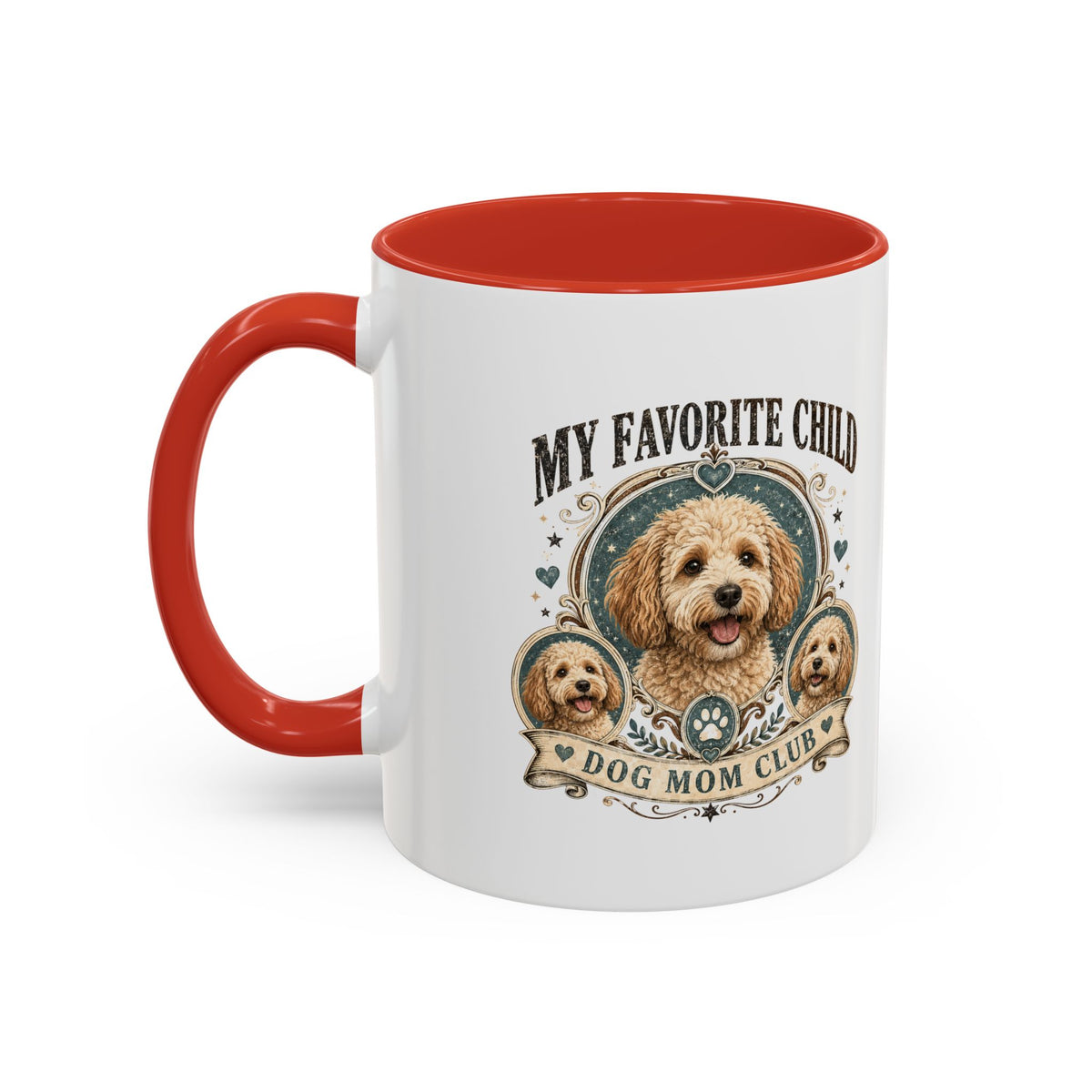 Milo Bailey Dog Dad Mom Dog Mom Coffee Mug – “My Favorite Child” Cute Paw Print Accent Mug