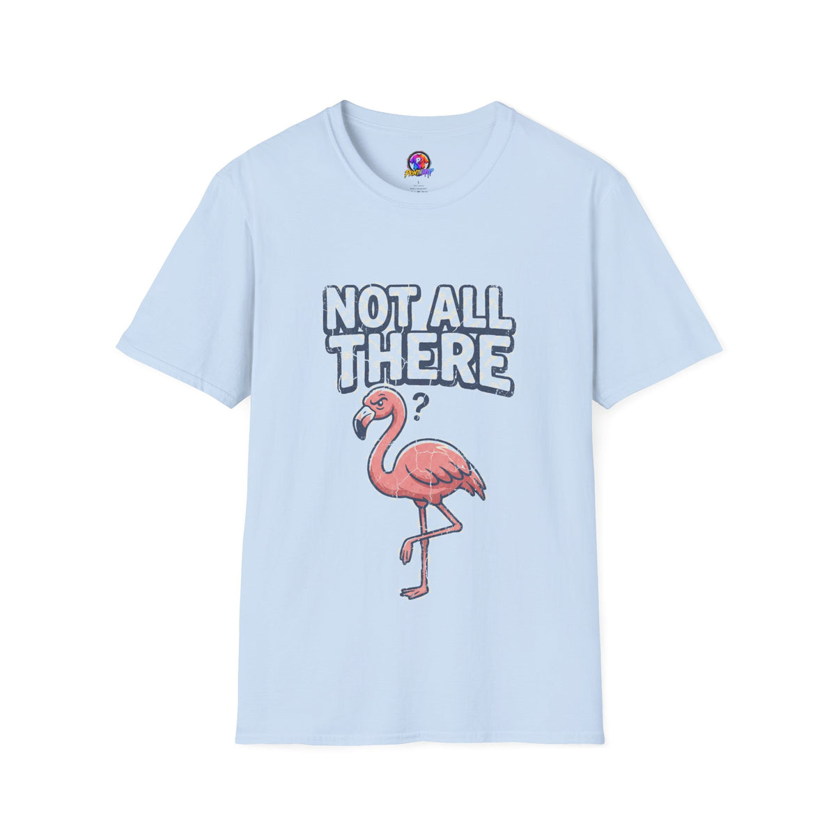 Funny And Witty Not All There Flamingo T-Shirt — Funny Quirky Graphic Tee