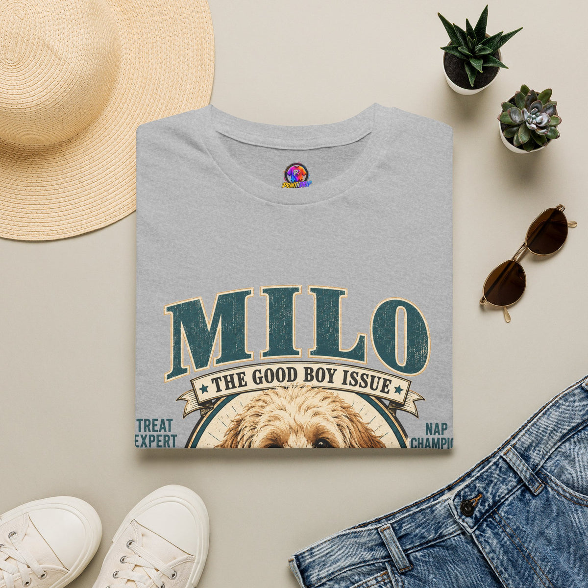 Milo 'The Good Boy Issue' T-Shirt — Cute Dog Portrait Tee