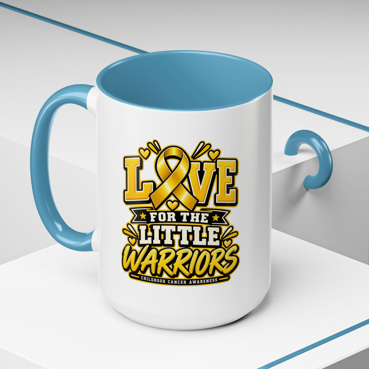 Coffee Mug — "Love for the Little Warriors" Childhood Cancer Awareness Accent Mug