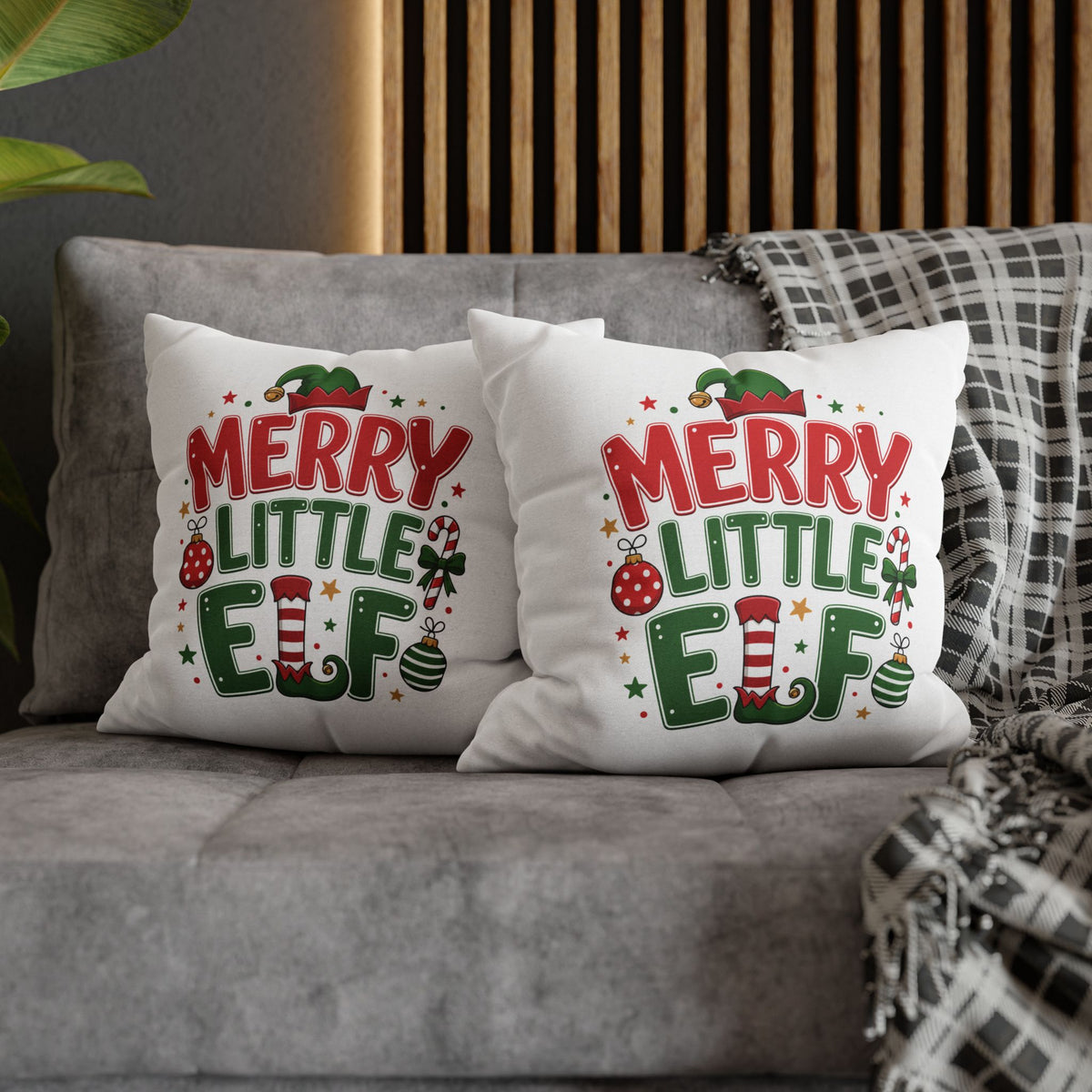 Christmas Pillowcase Merry Little Elf Christmas Pillowcase