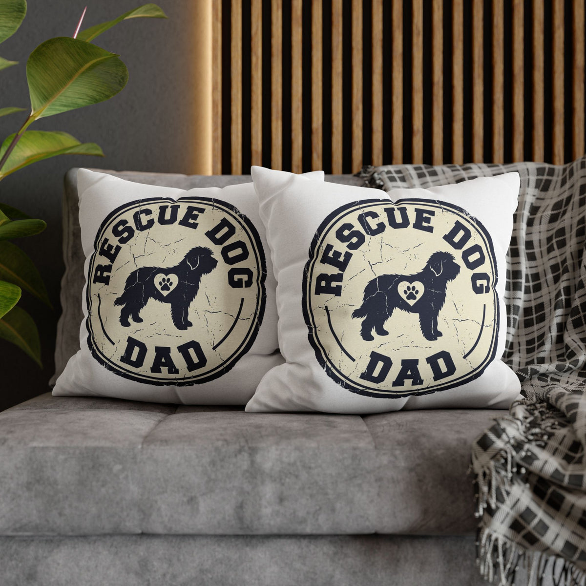 Funny Rescue Dog Dad Pillowcase