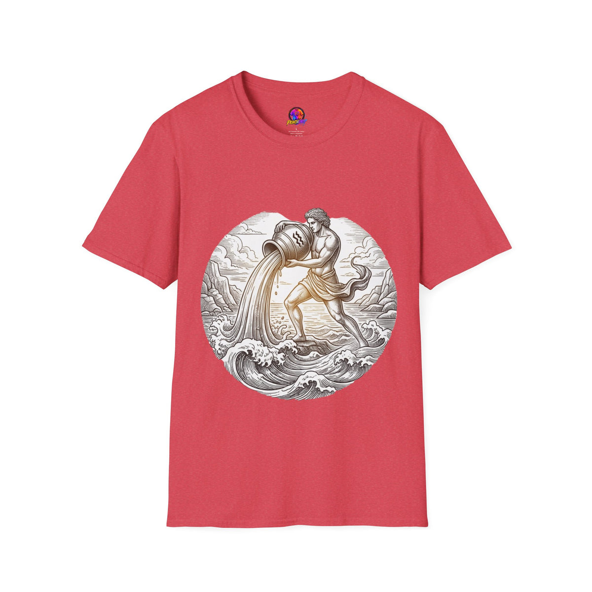 Aquarius Zodiac T-Shirt — Vintage Water Bearer Astrology Tee