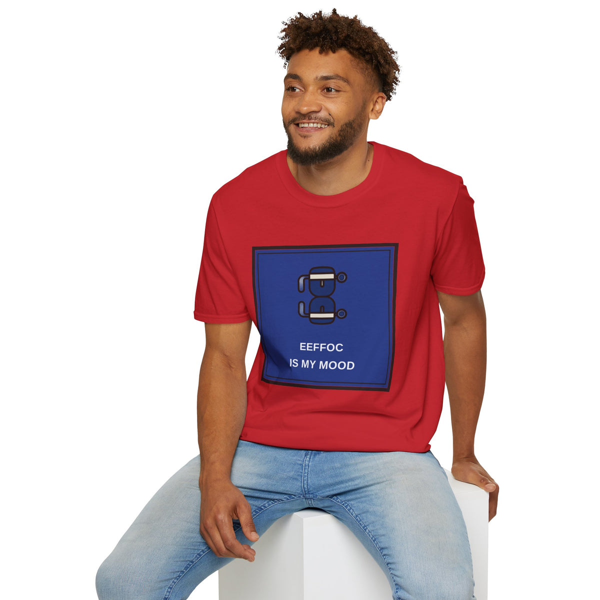 T‑Shirt — 'BeeFoc Is My Mood' Blue Robot Graphic Tee - Trending Now - August 2026