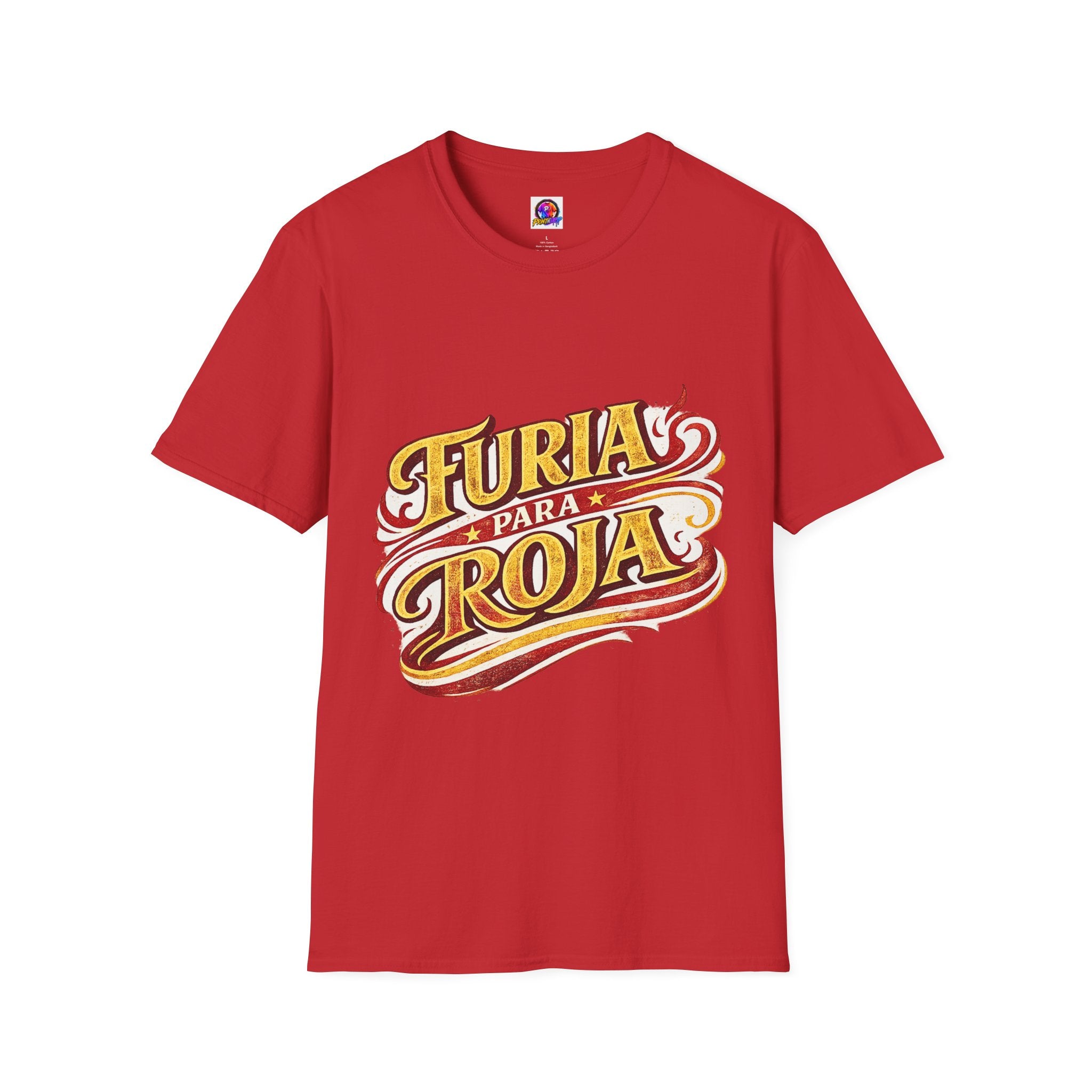 Spain Furia Para Roja T-Shirt — Vintage Flame Spanish Pride Soccer Tee