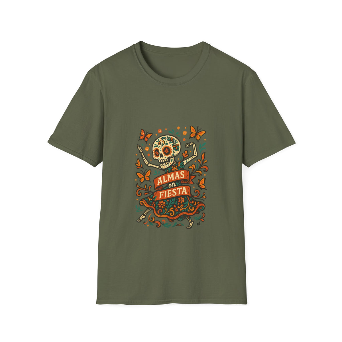 Day of the Dead Fiesta T-Shirt — Calavera Skull with 'Día de Fiesta' Design - Trending Now - October 2026