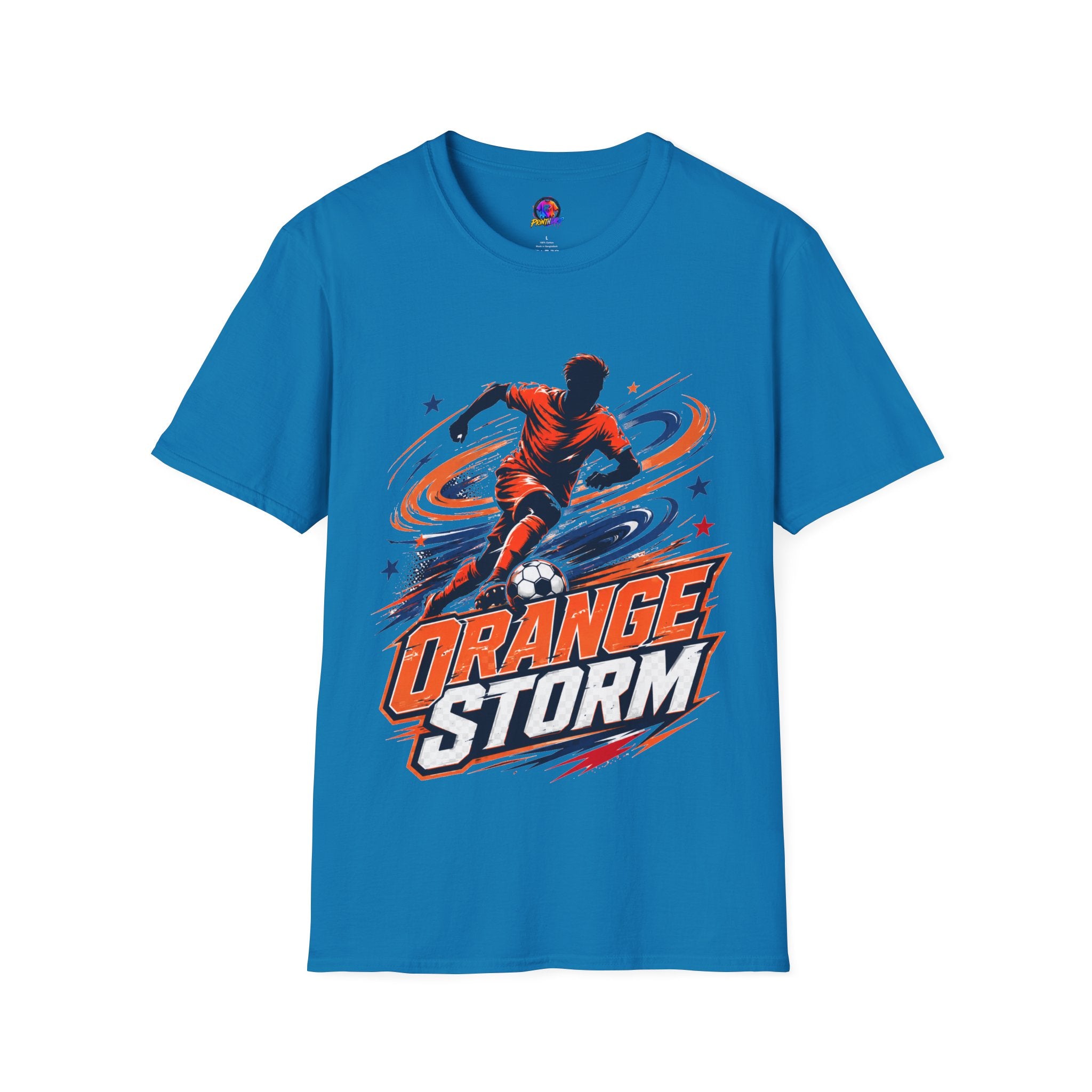 Netherlands Orange Storm Soccer T-Shirt — Dynamic Player Graphic Tee
