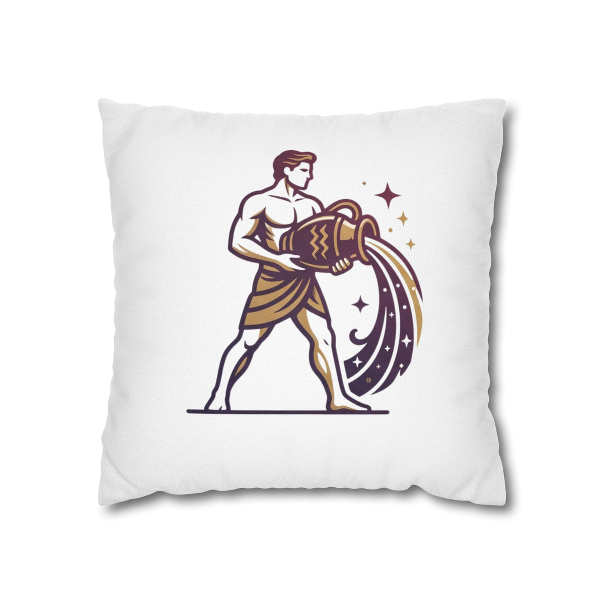 Zodiac Aquarius Pillowcase – Astrological Water-Bearer Decorative Throw Pillow