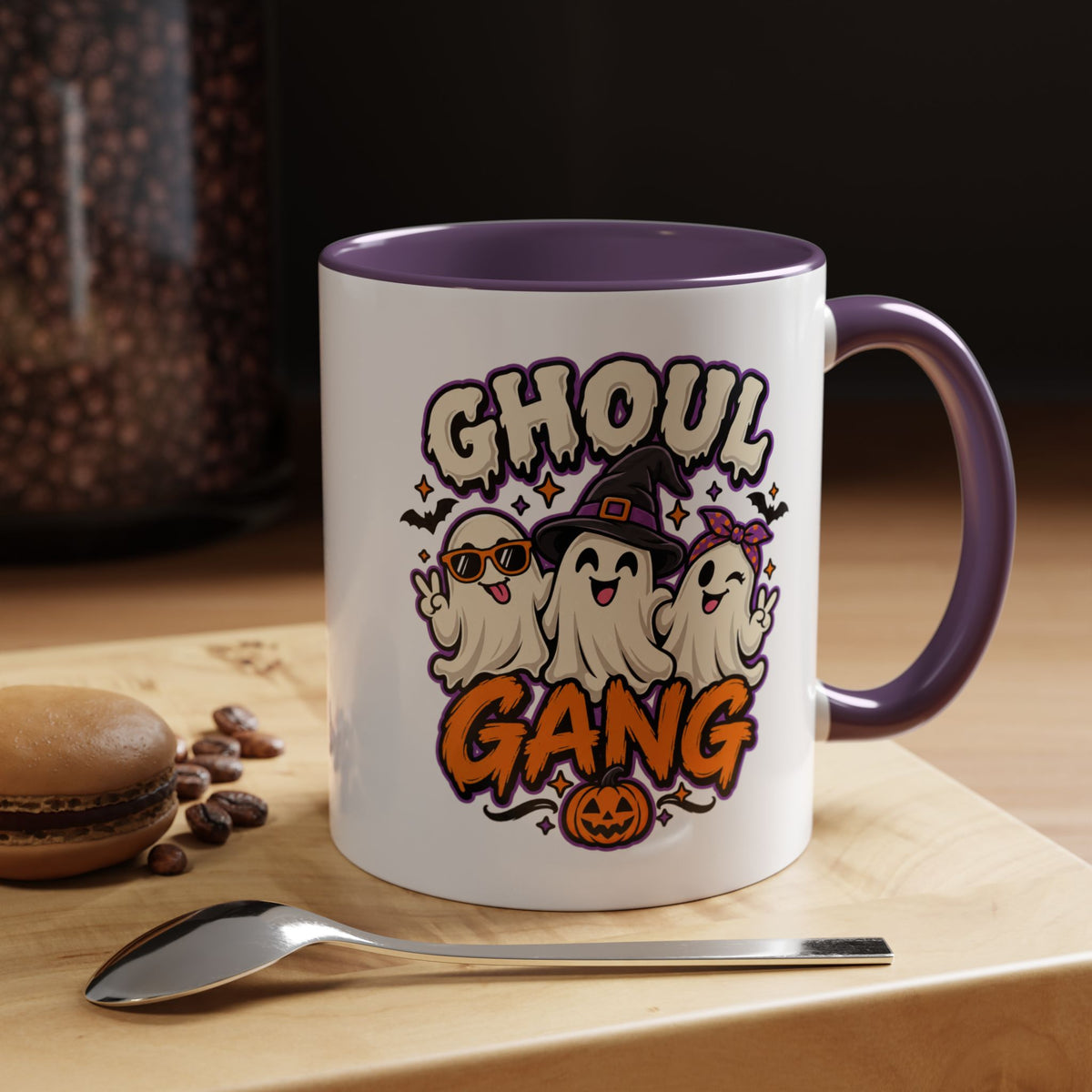 Ghoul Gang Coffee Mug — Cute Halloween Ghosts Accent Mug (11/15oz)