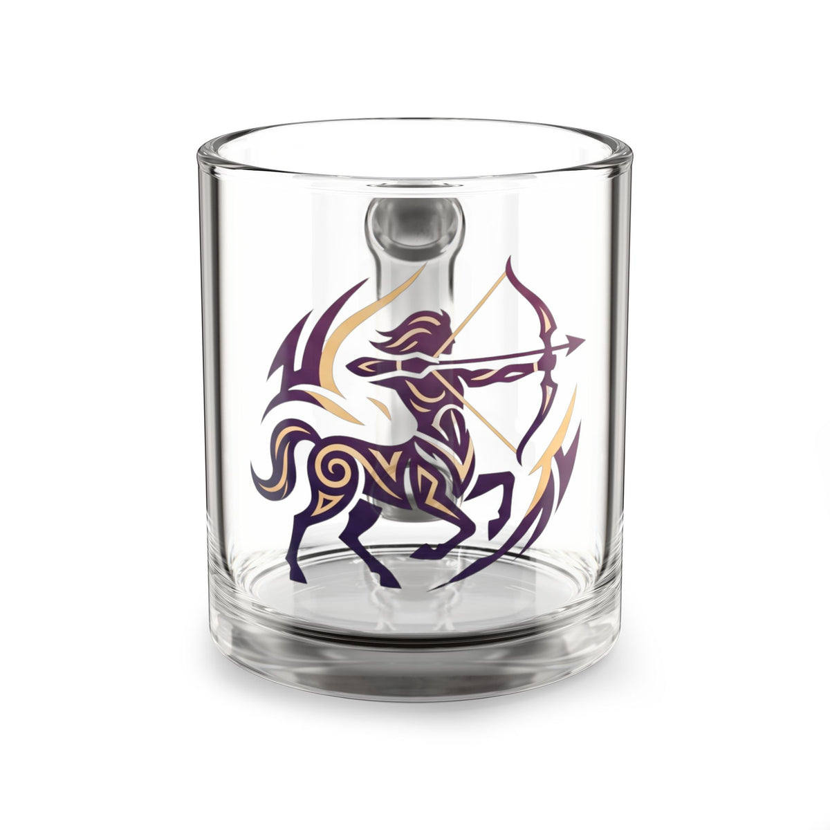 Sagittarius Archer Glass Mug — Zodiac Centaur 10oz Coffee Cup