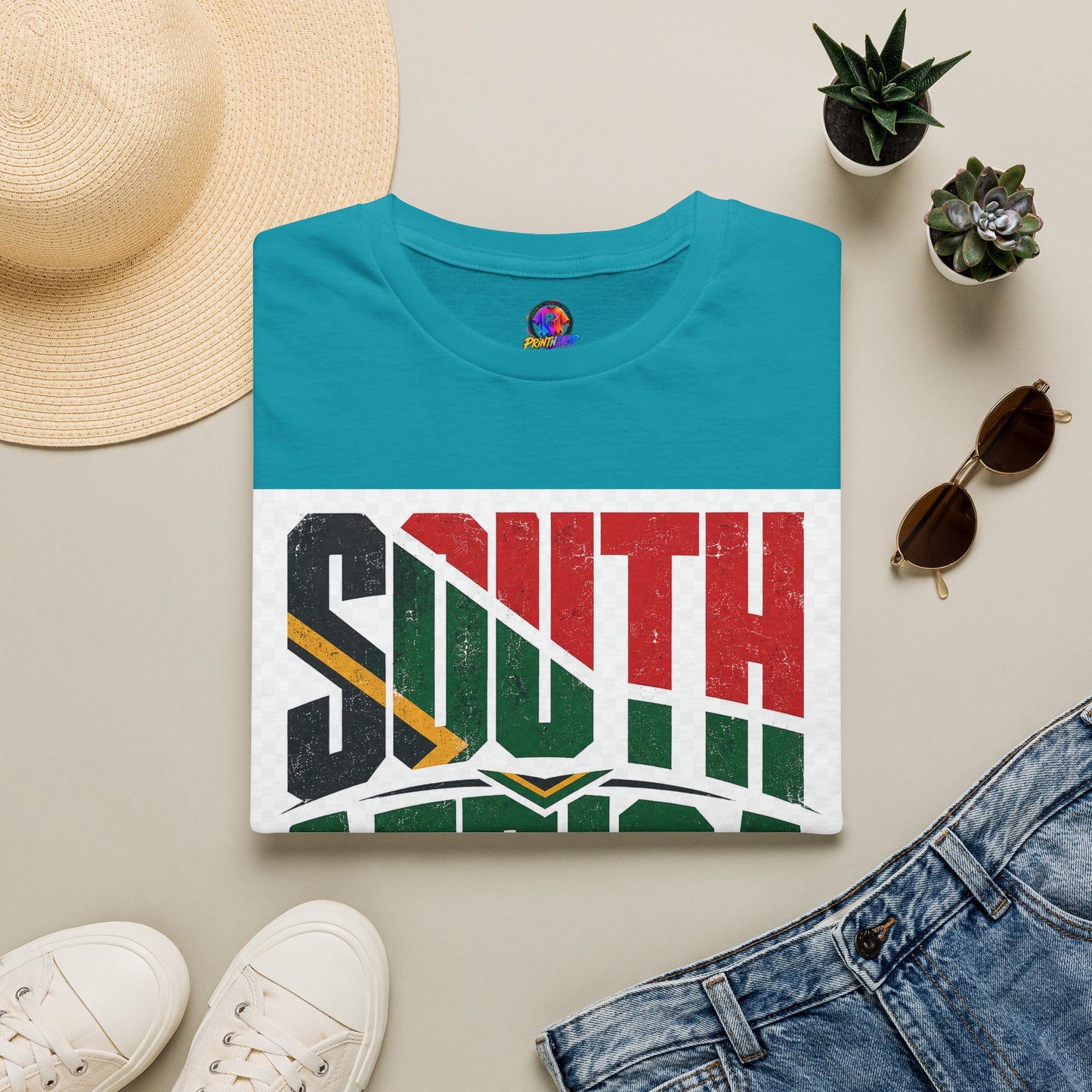 South Africa Soccer T-Shirt — Vintage Flag Football Fan Tee
