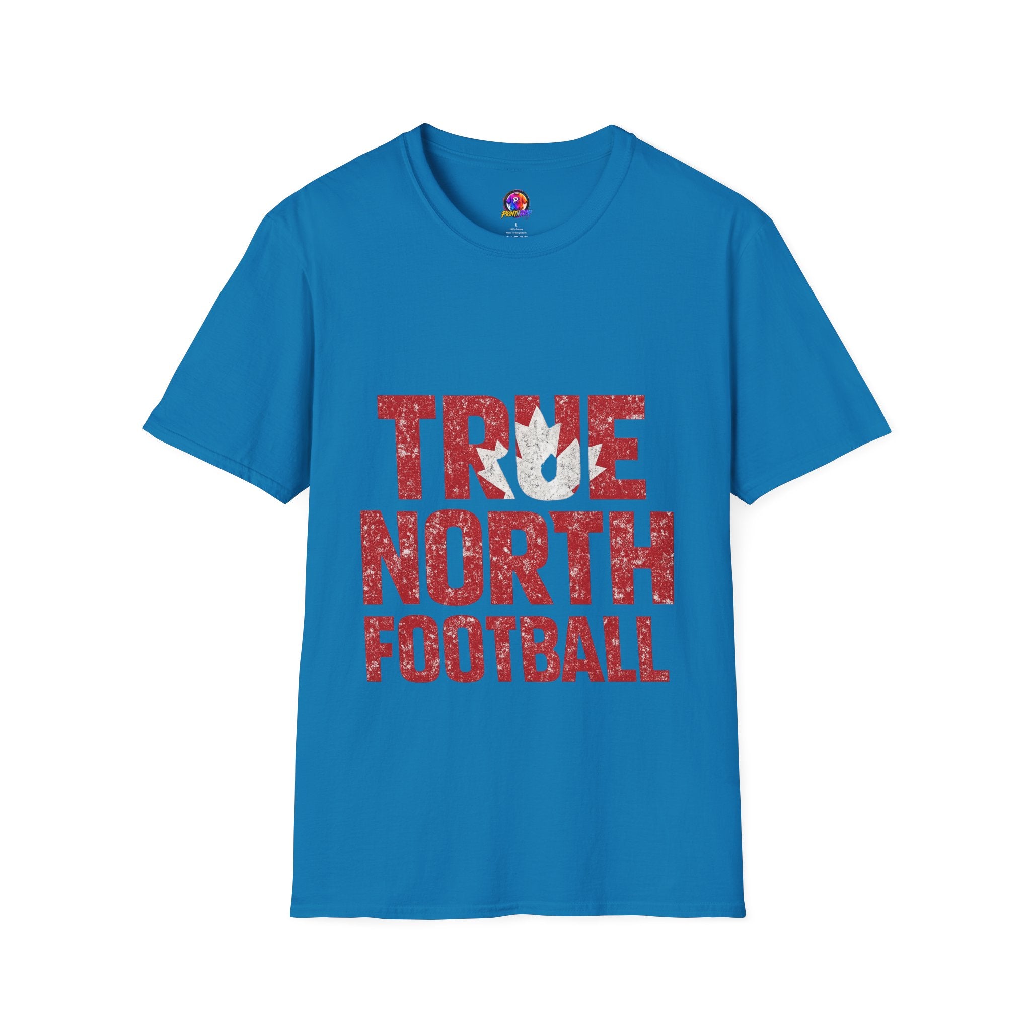 Canada True North Football T-Shirt — Vintage Canadian Maple Leaf Team Tee