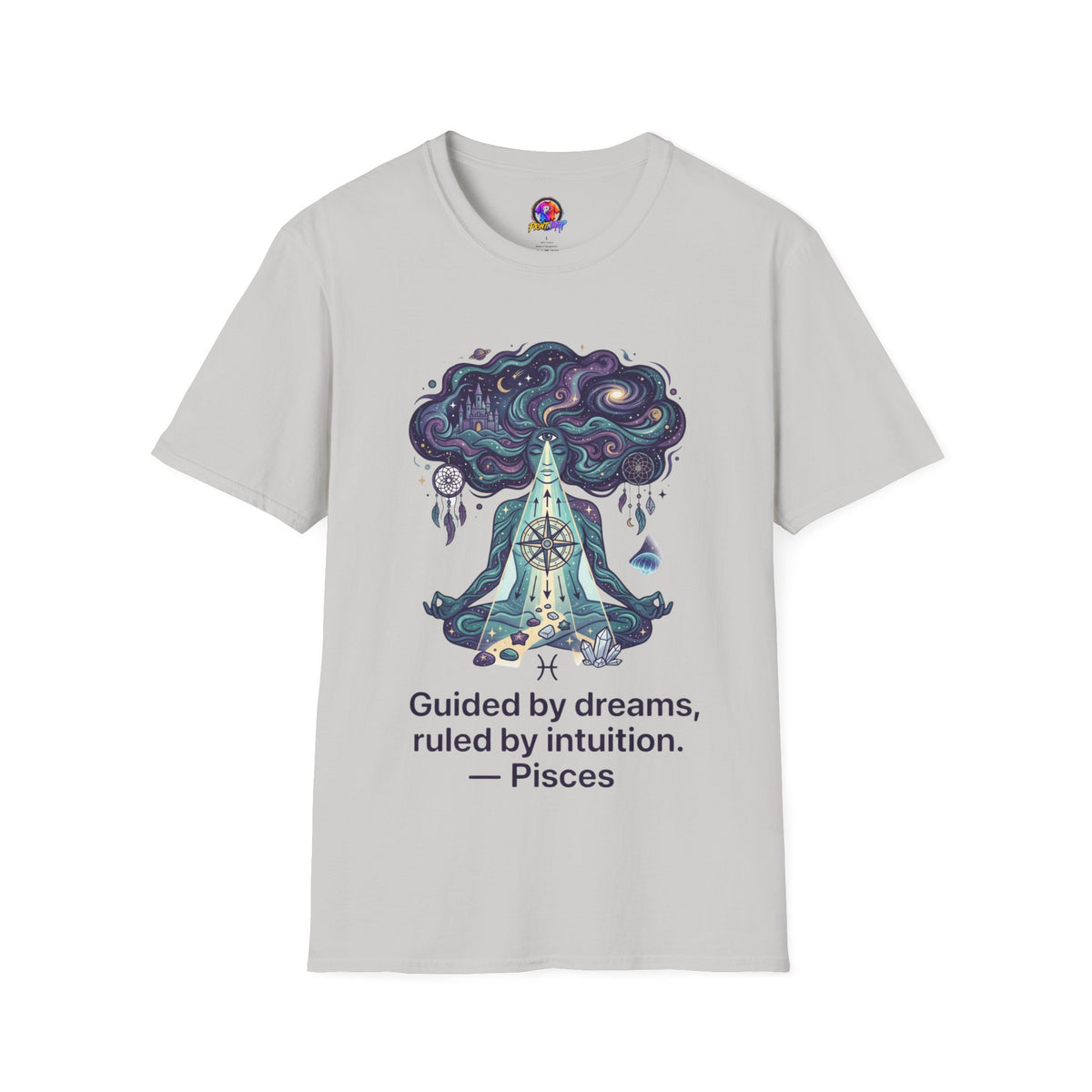 Pisces Zodiac Meditative Pisces T‑Shirt — 'Guided by dreams, ruled by intuition' Zodiac Tee