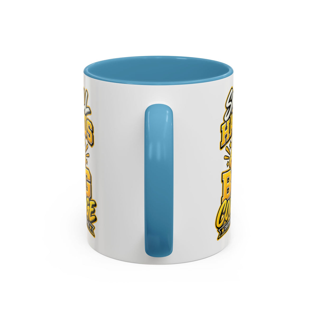 Coffee Mug - "Small Hands Big Courage" Childhood Cancer Awareness Accent Mug