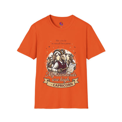 Capricorn Zodiac T-Shirt — "My Standards Are High" Astrology Tee