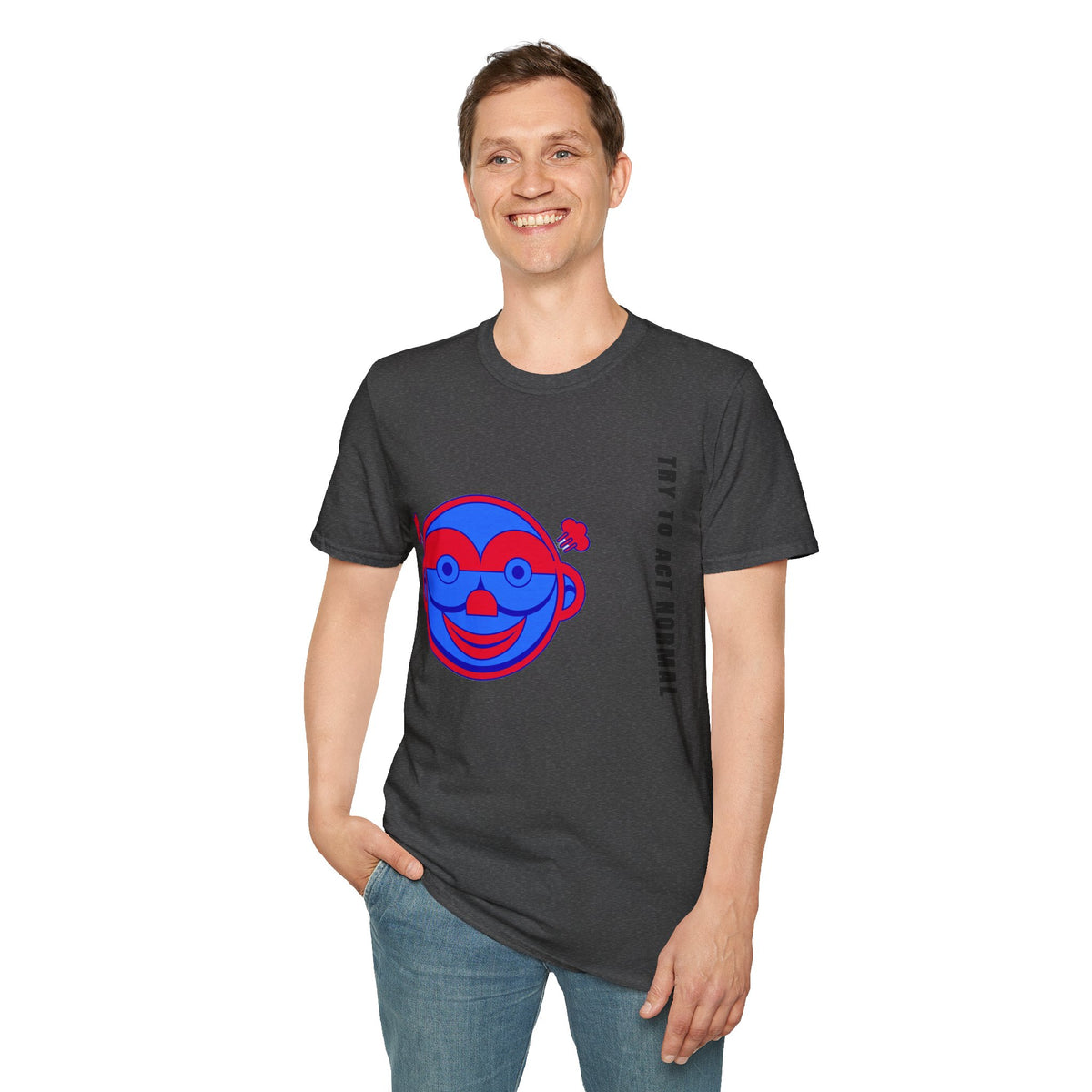 Peekaboo Monkey T-Shirt — Retro Red & Blue Cartoon Graphic Tee - Trending Now - September 2026
