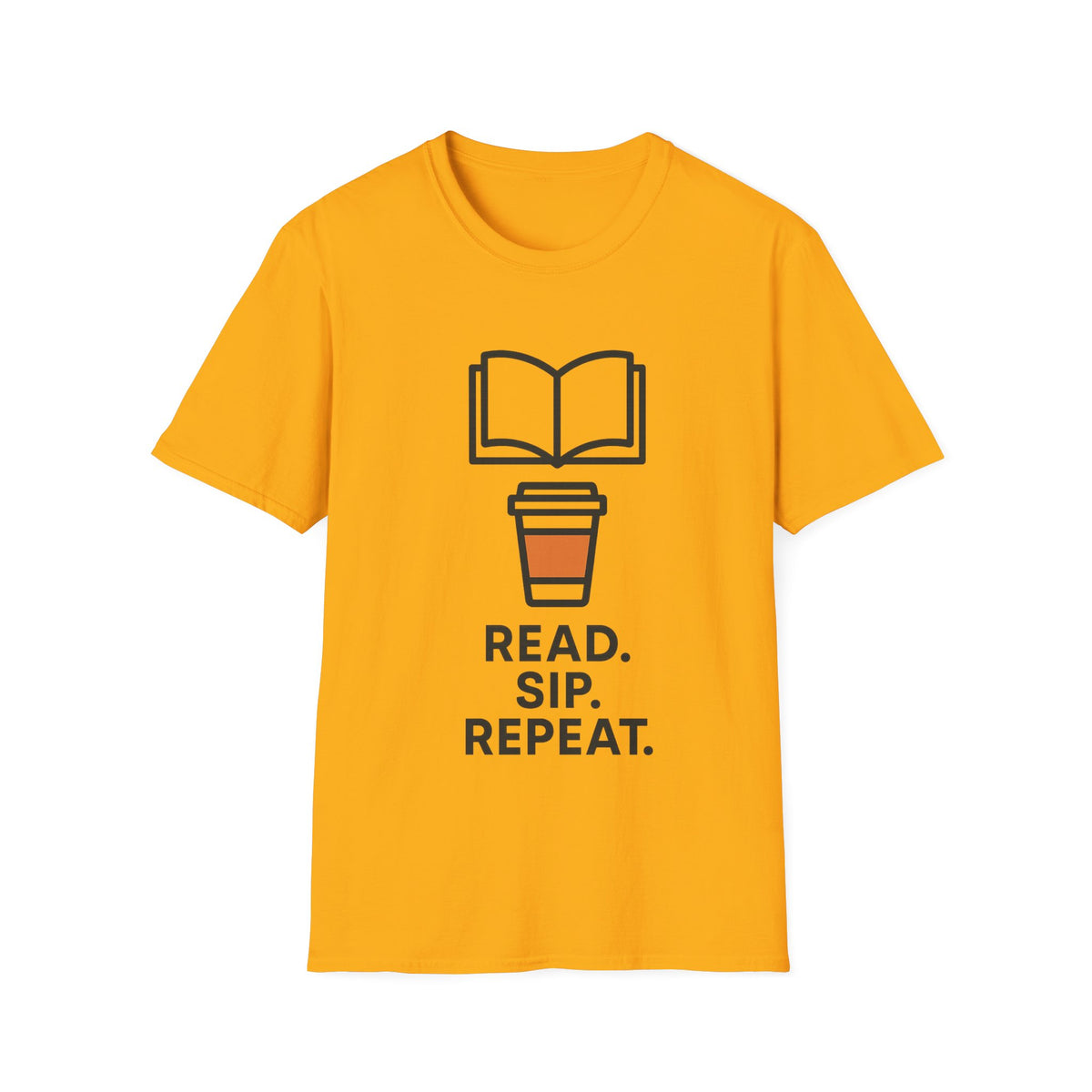 Read Sip Repeat Coffee Cup and Open Book White Graphic Tee - Trending Now - September 2026