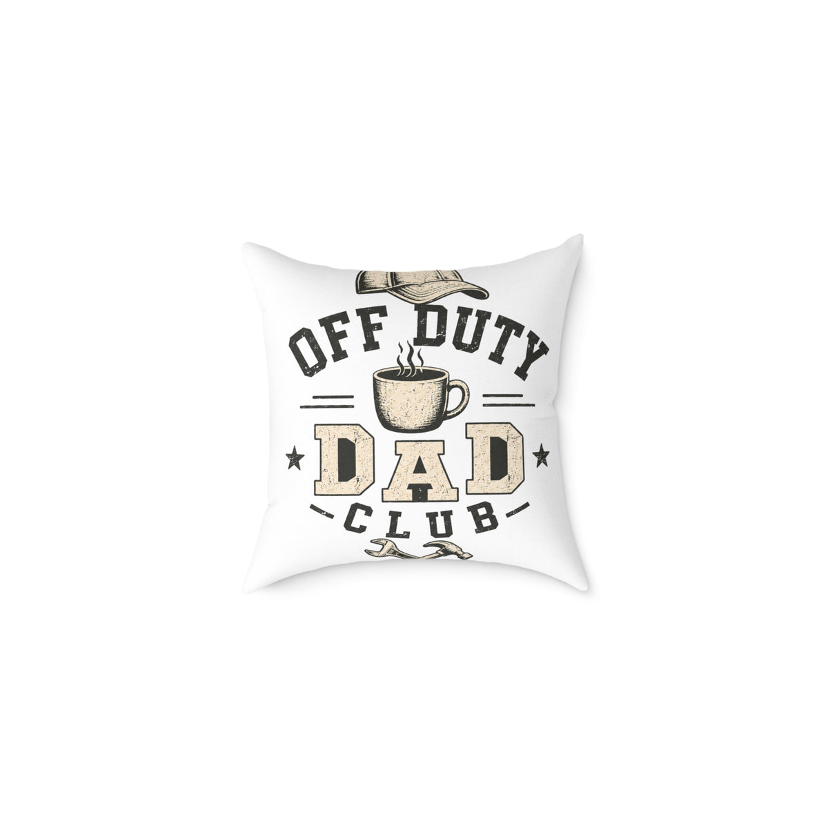 Off Duty Dad Club Throw Pillow  Milo Bailey Dog Dad Mom— Funny Father’s Day Decorative Cushion