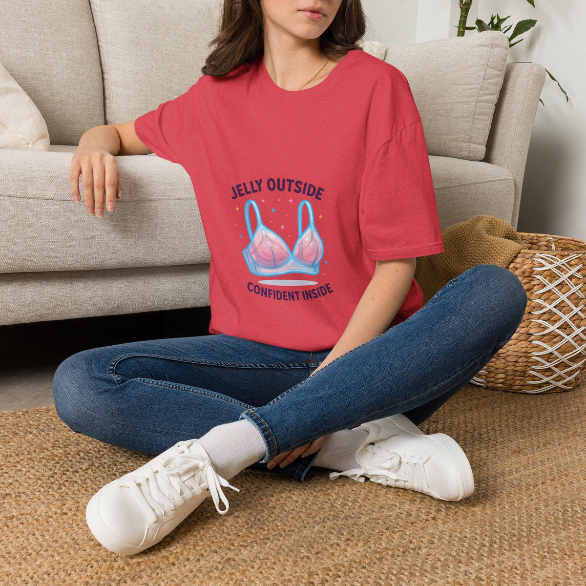 T-Shirt — "Jelly Outside, Confident Inside" Bikini Illustration- Trending Now - October 2026