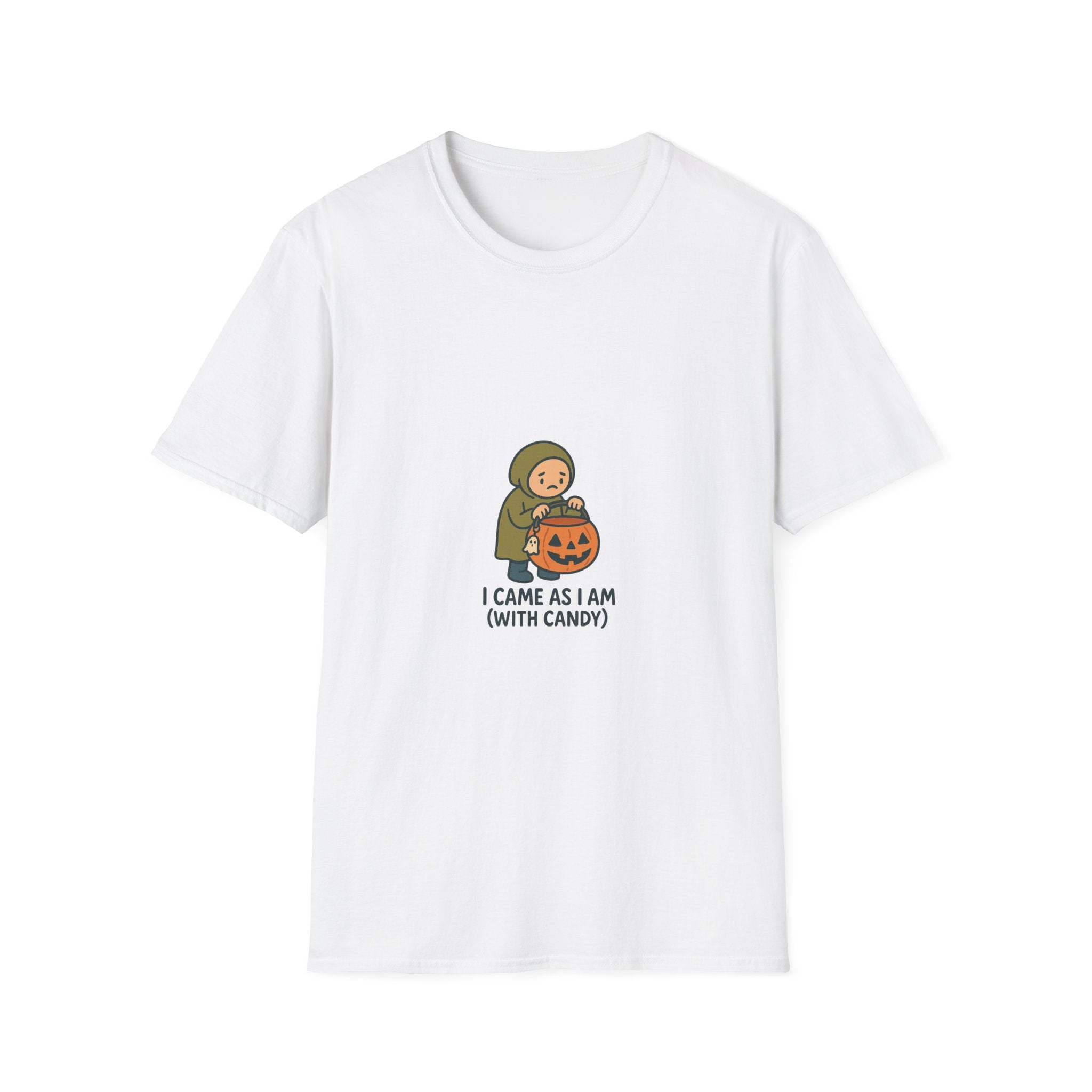 Halloween Candy Bucket T-Shirt — “I Came As I Am (With Candy)” Cute Costume Tee - Trending Now - October 2026
