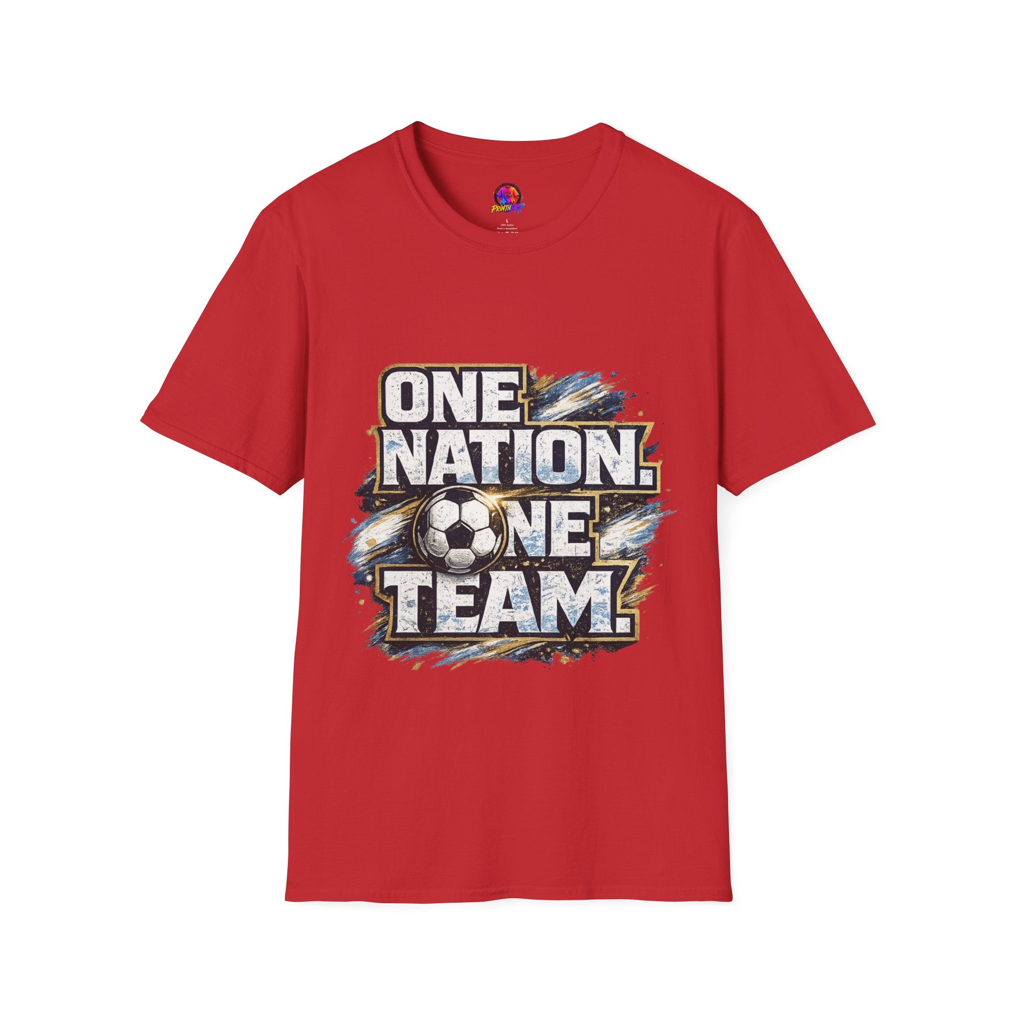One Nation One Team Soccer T-Shirt — Supportive Fan Tee