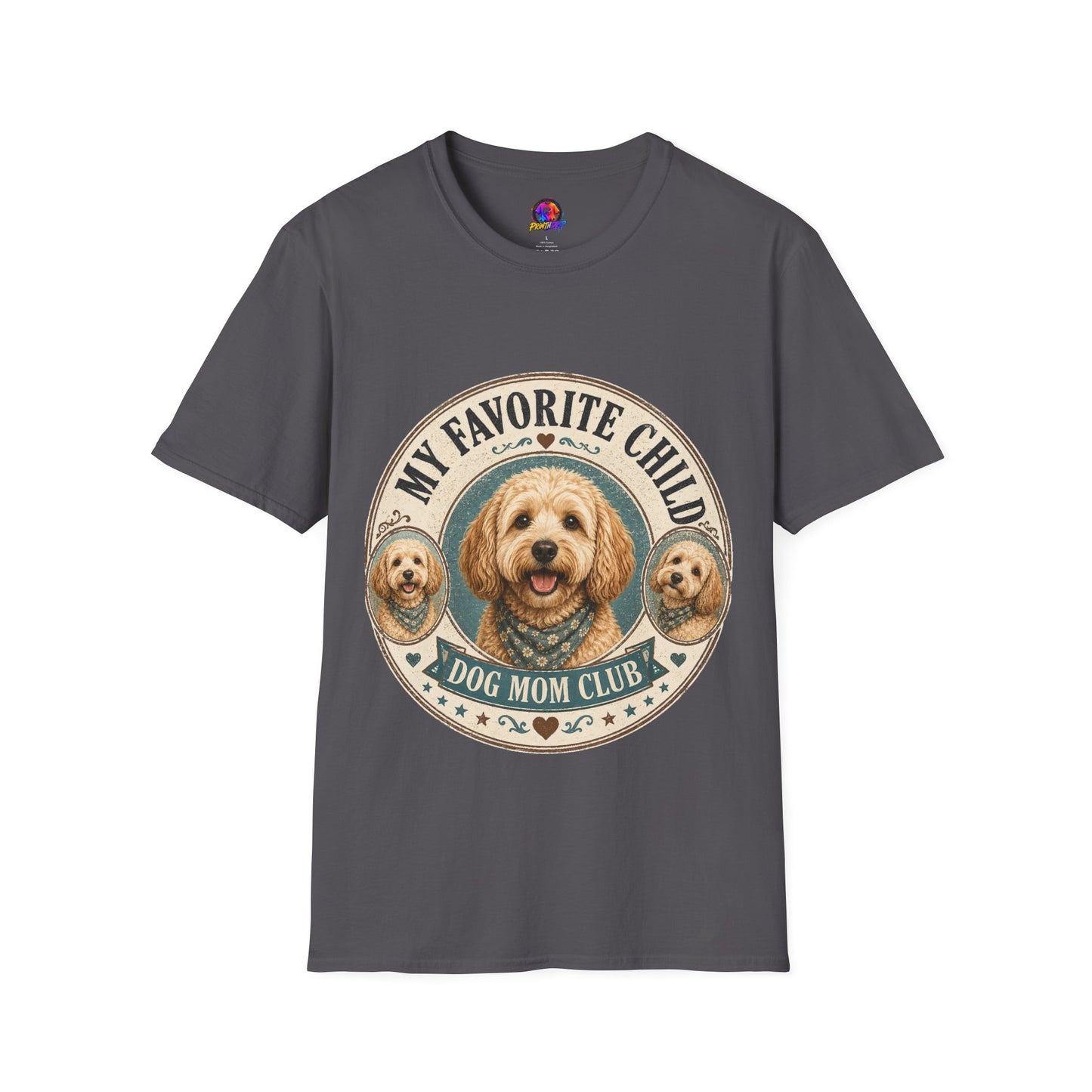 Dog Mom T-Shirt — "My Favorite Child" Cute Goldendoodle Graphic Tee